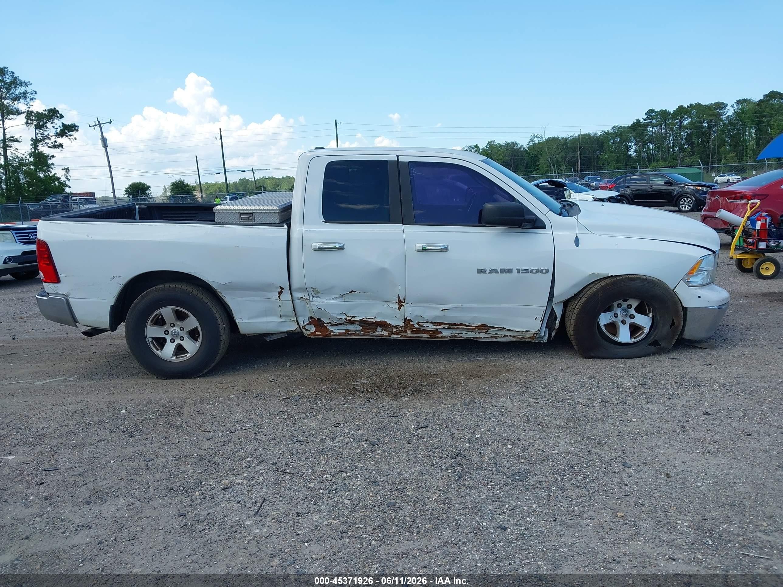 2012 Ram 1500 Slt White vin: 1C6RD7GP4CS102764