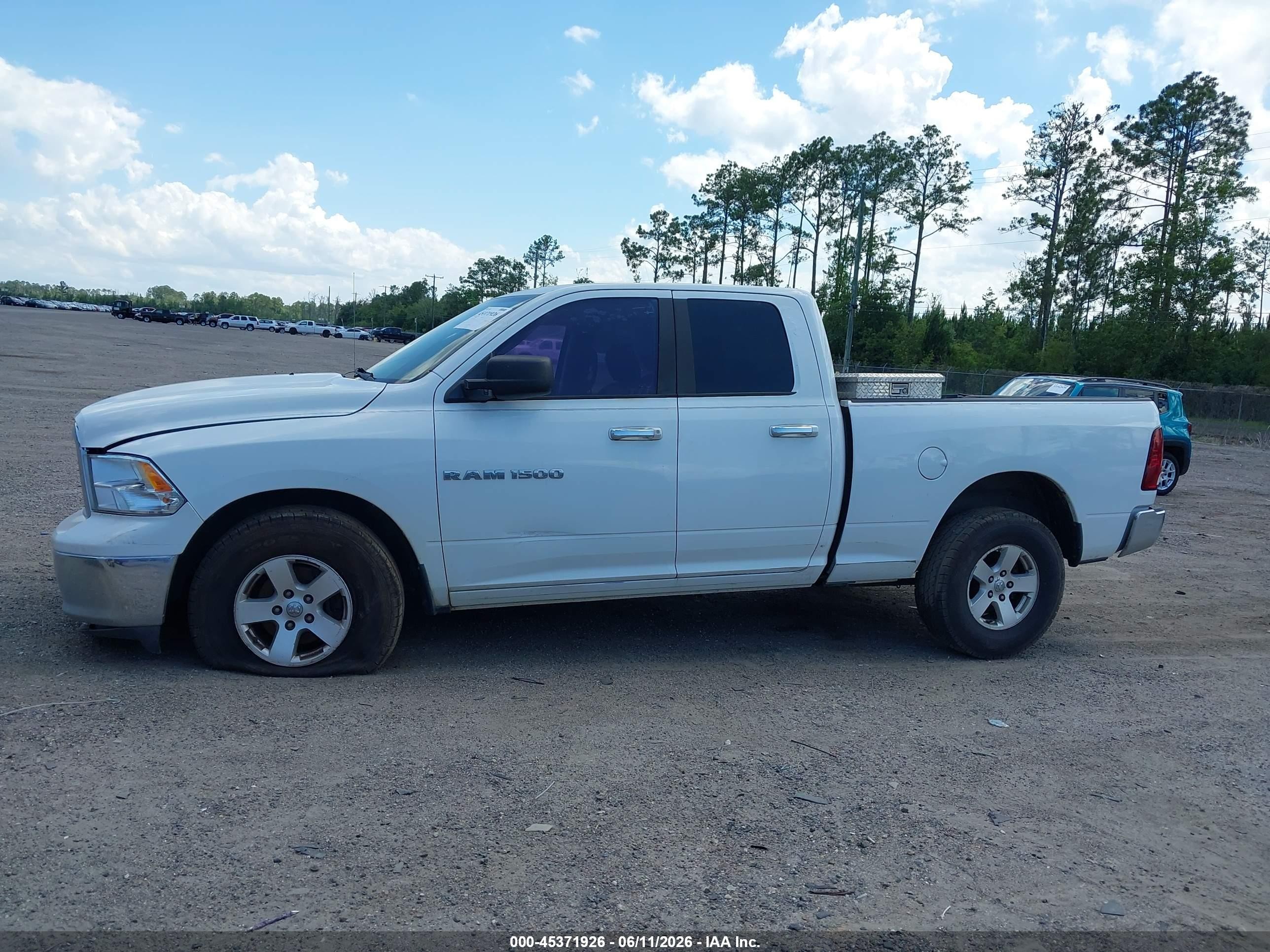 2012 Ram 1500 Slt White vin: 1C6RD7GP4CS102764