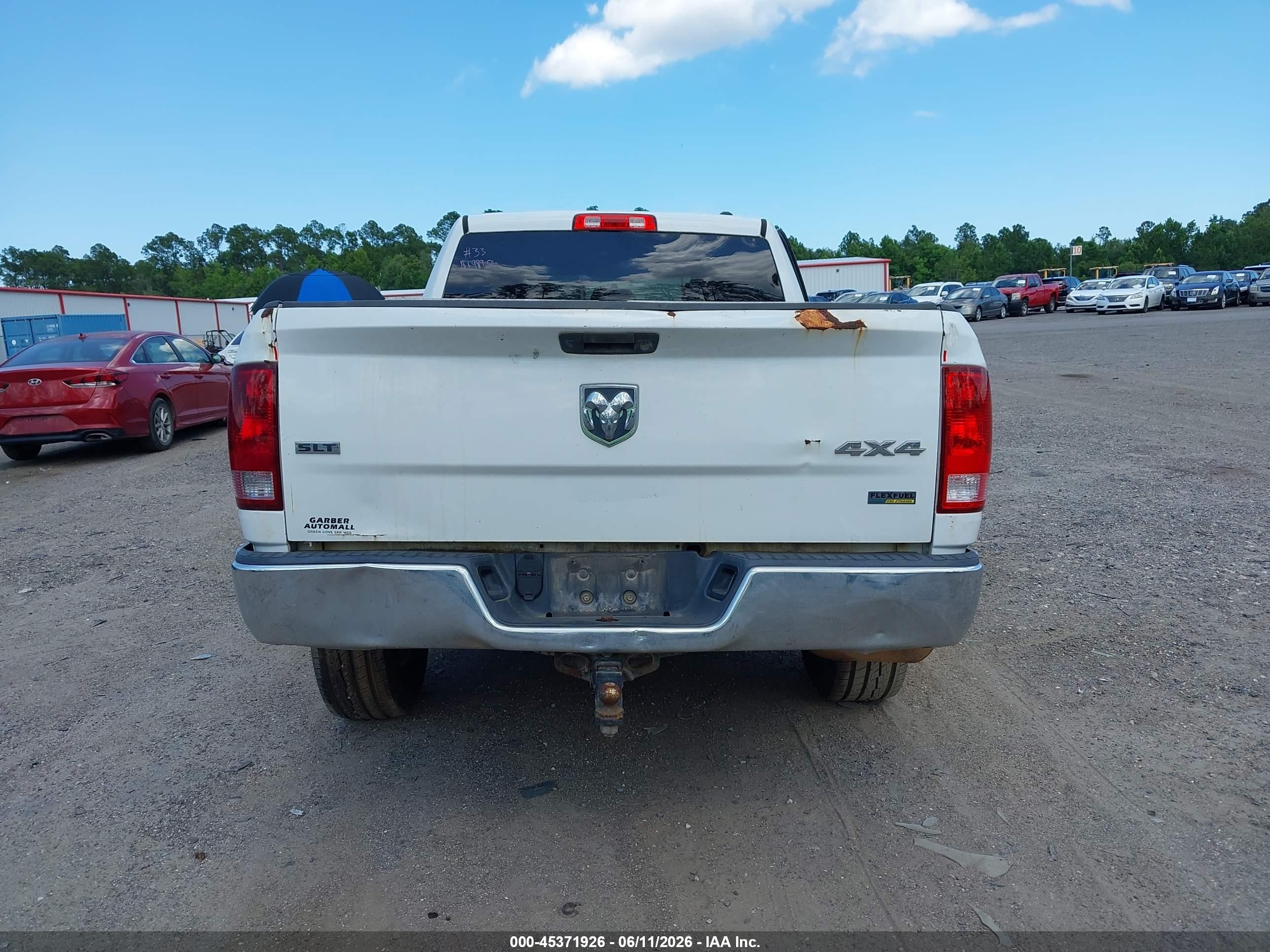 2012 Ram 1500 Slt White vin: 1C6RD7GP4CS102764