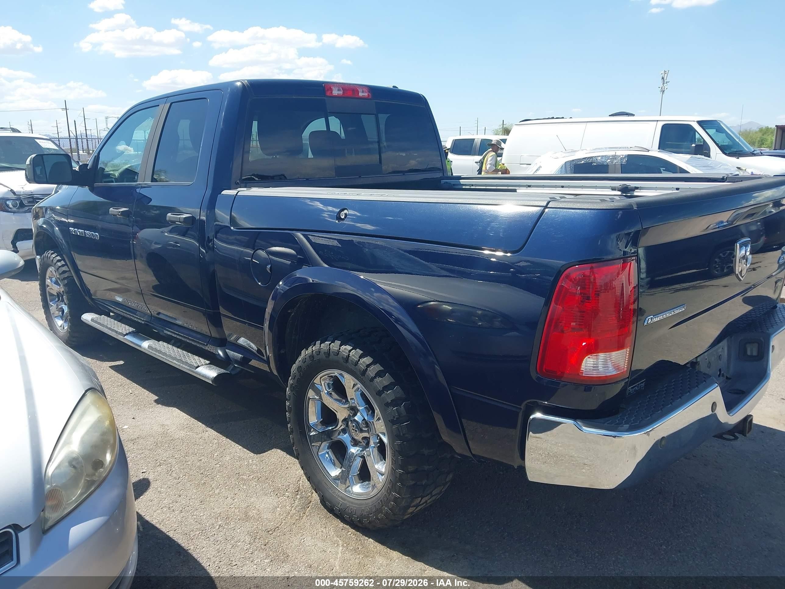 2012 Dodge Ram 1500 Slt Blue vin: 1C6RD7GP5CS179014