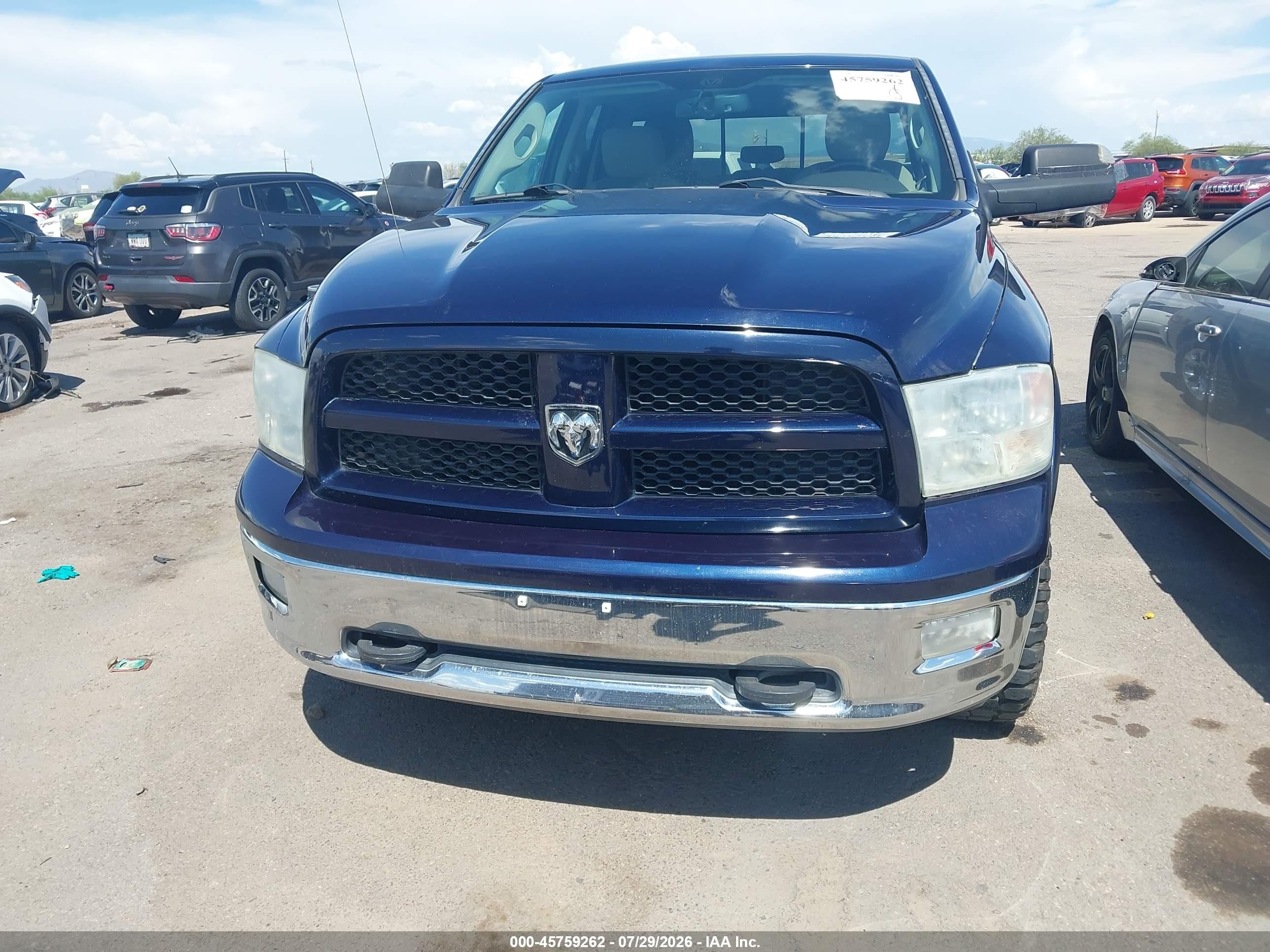 2012 Dodge Ram 1500 Slt Blue vin: 1C6RD7GP5CS179014