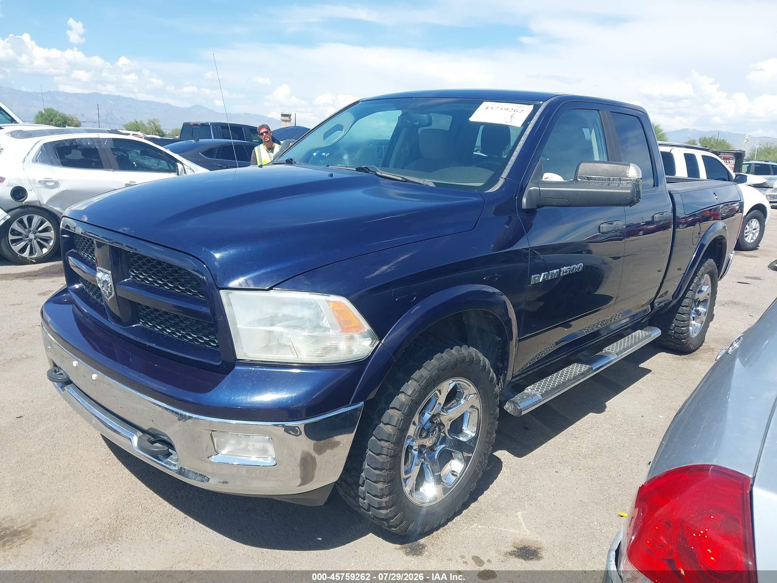 2012 Dodge Ram 1500 Slt Blue vin: 1C6RD7GP5CS179014