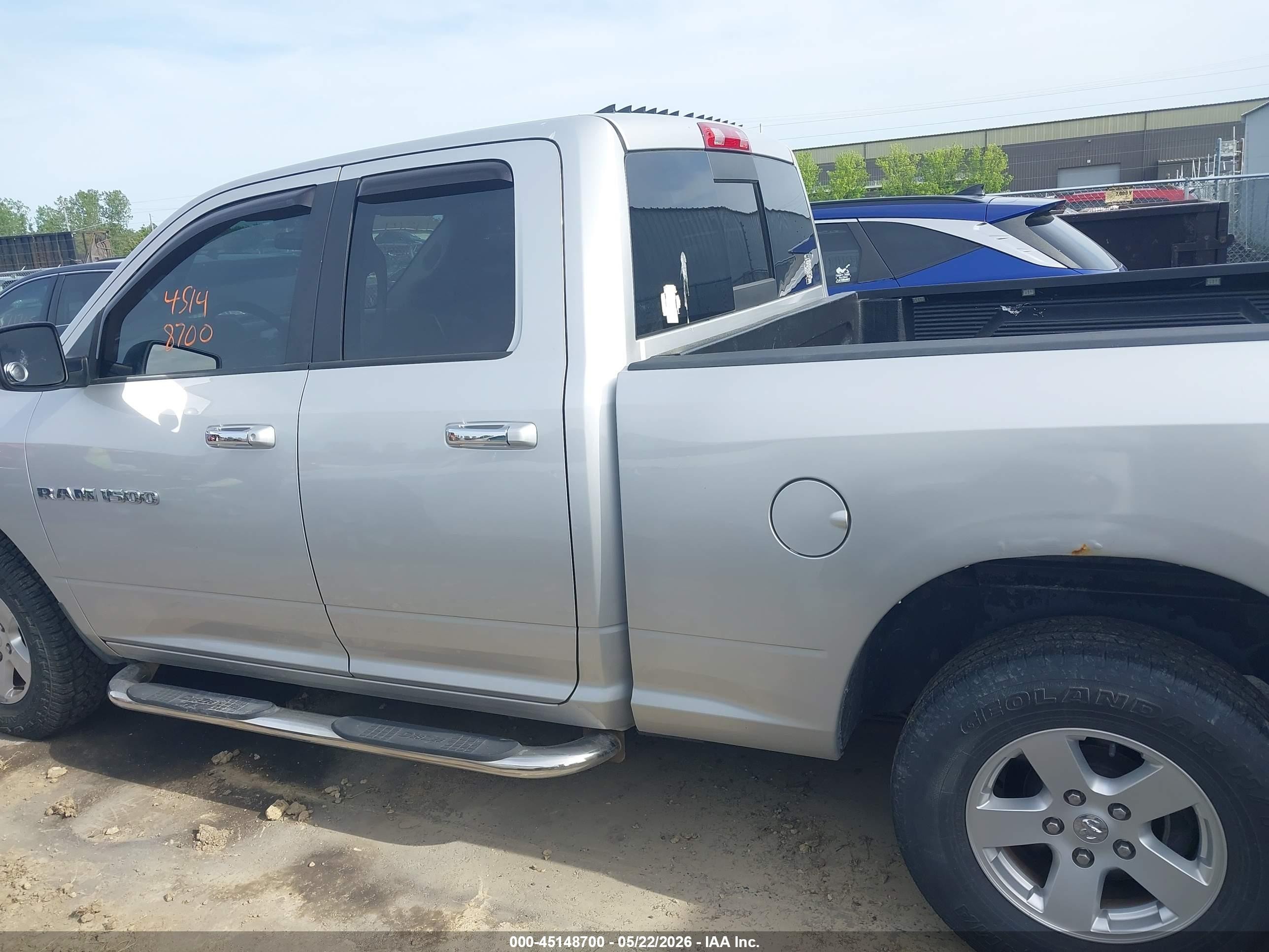 2012 Ram 1500 Slt Silver vin: 1C6RD7GP5CS194578