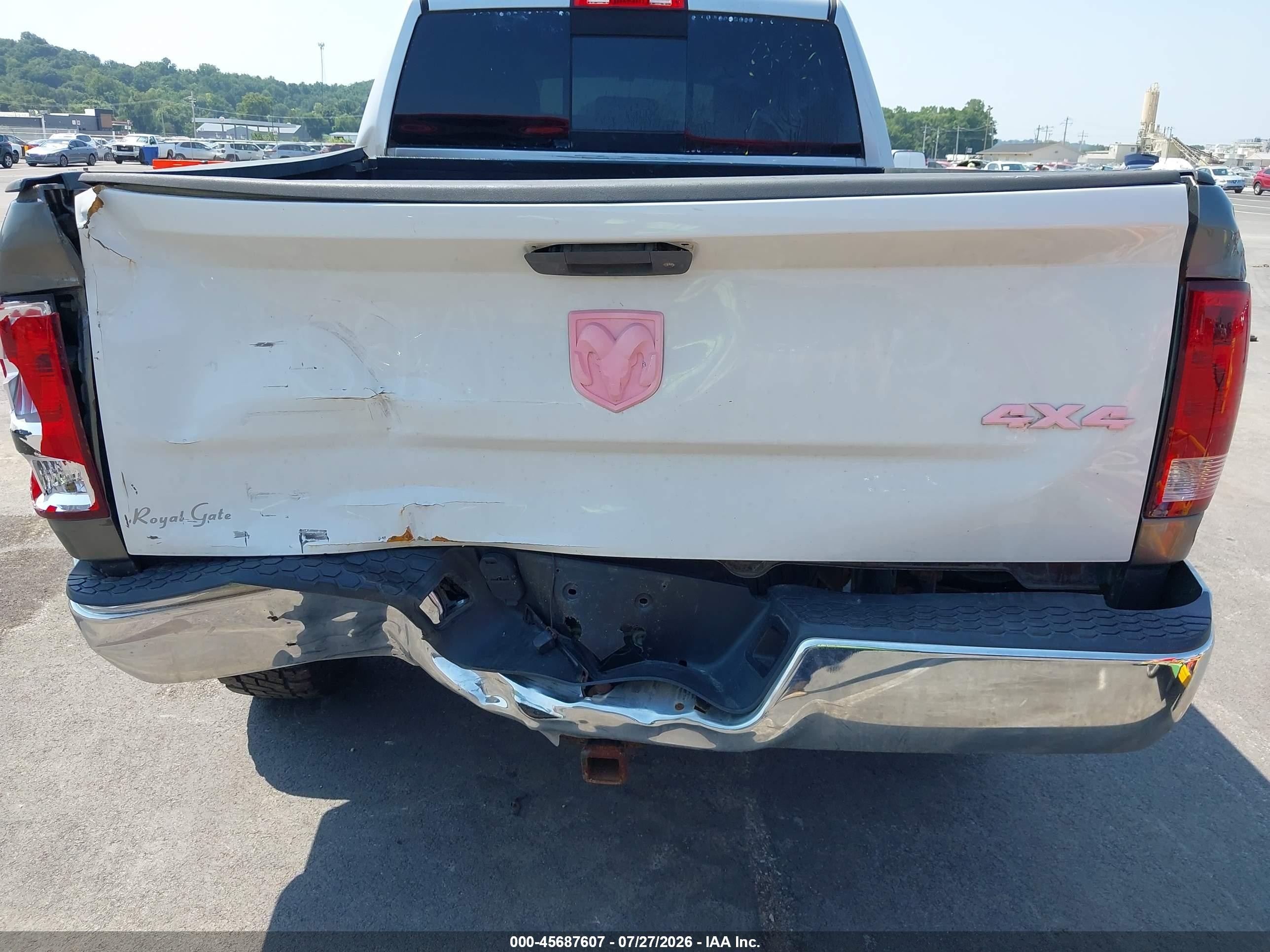 2012 Ram 1500 Slt White vin: 1C6RD7GP8CS266194