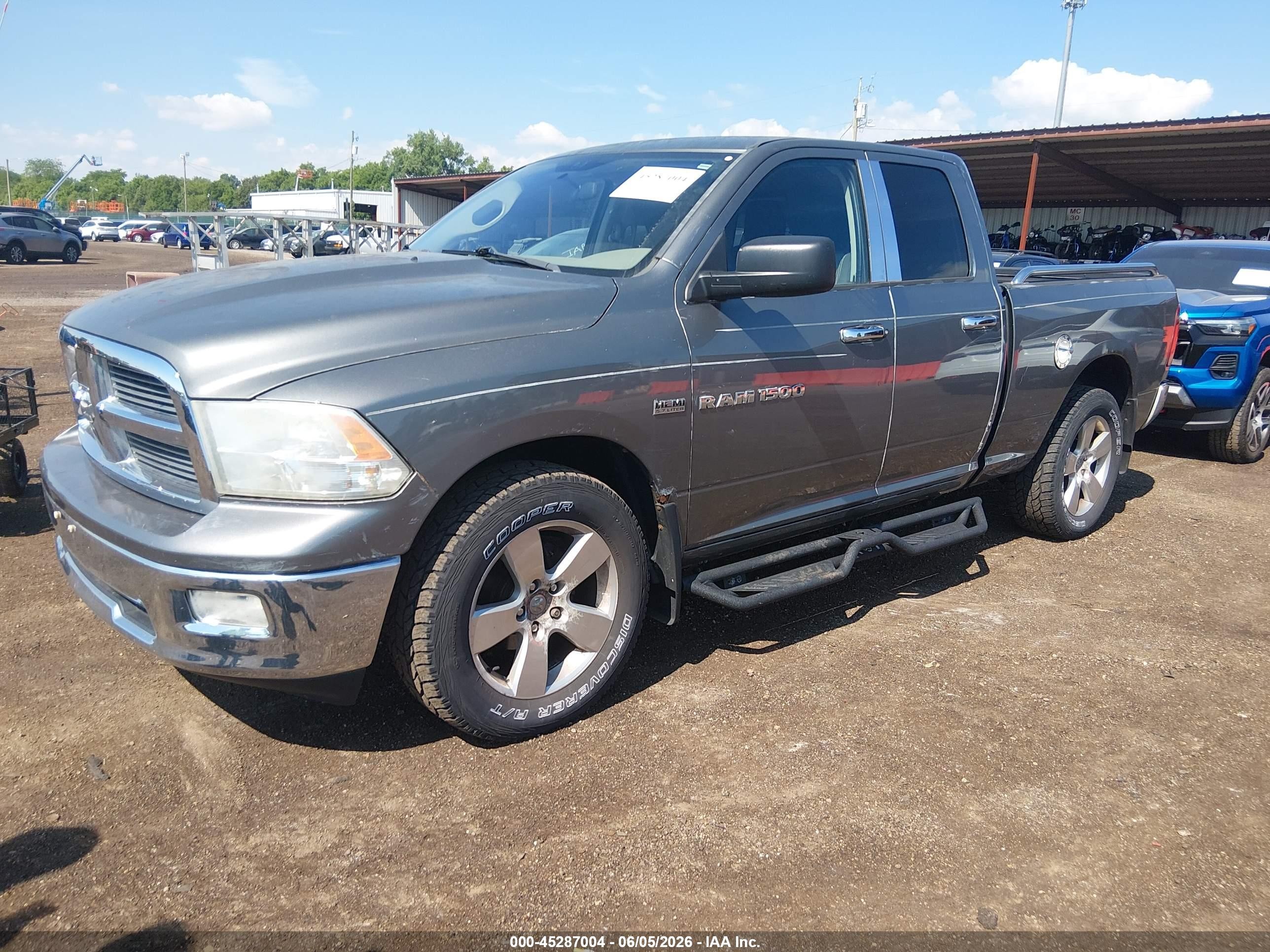 2012 Ram 1500 Slt Gray vin: 1C6RD7GT0CS208691
