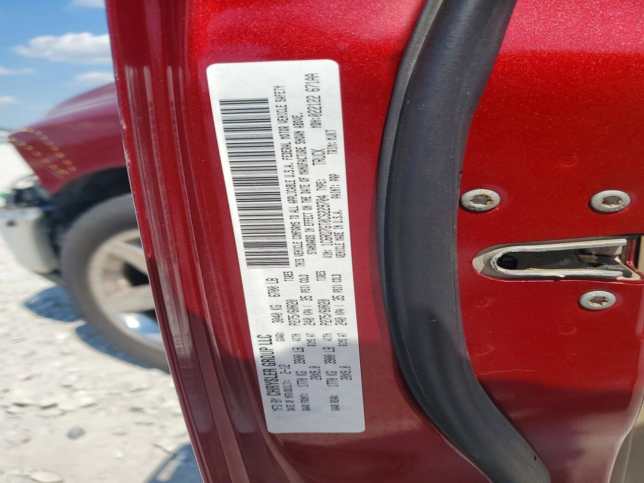 2012 Dodge Ram 1500 Slt Burgundy vin: 1C6RD7GT0CS229704