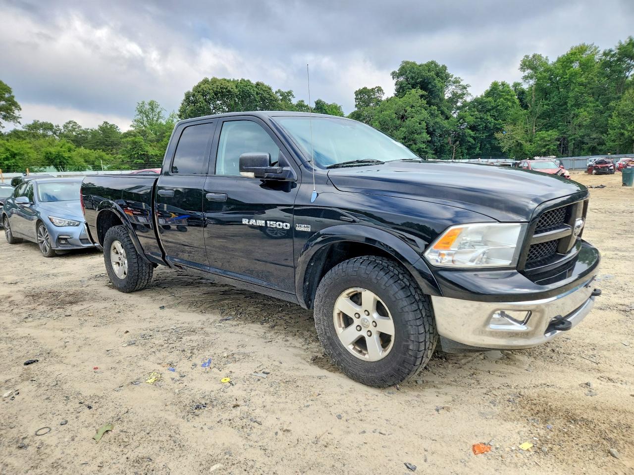 2012 Dodge Ram 1500 Slt Black vin: 1C6RD7GT1CS163373