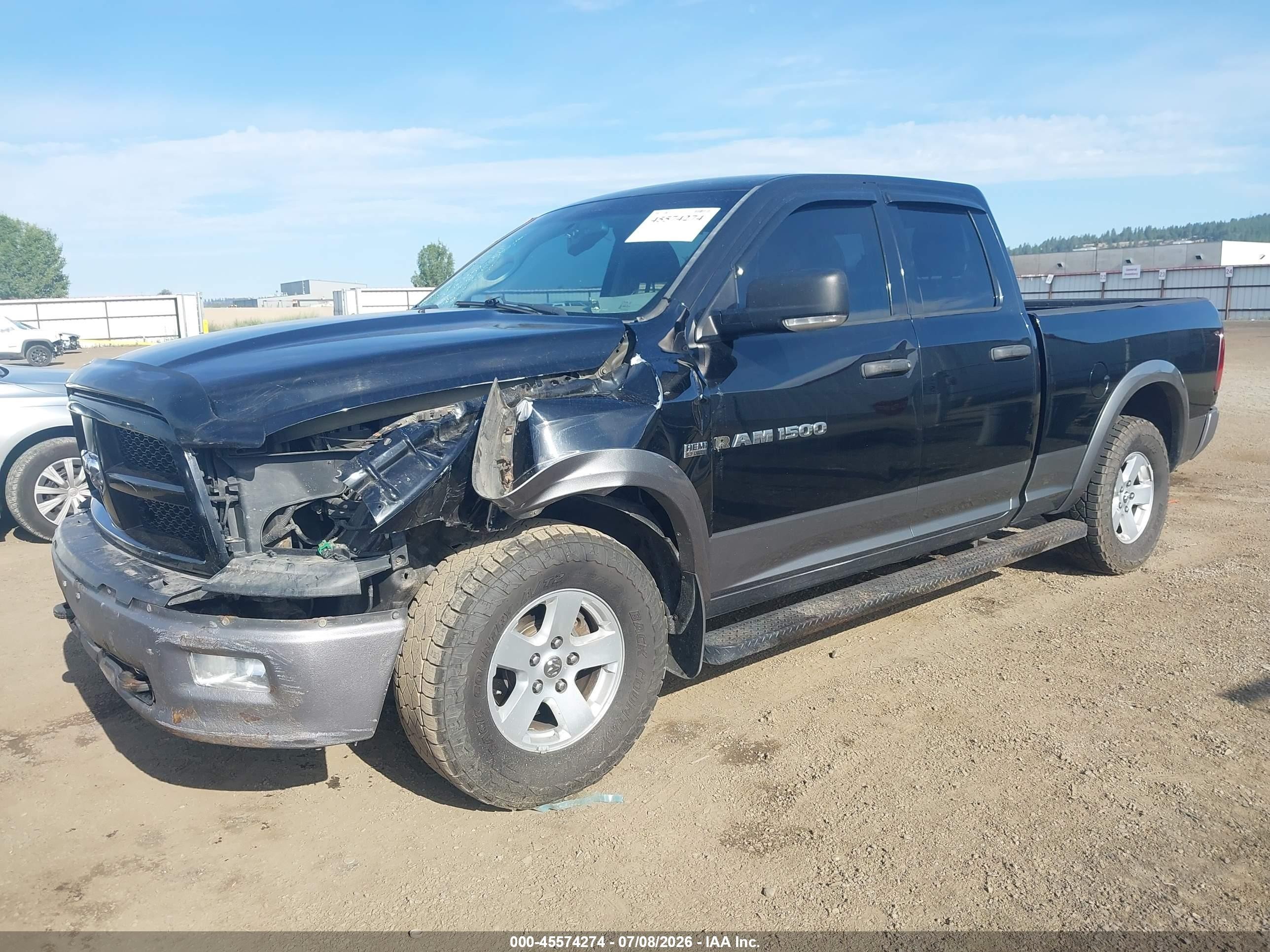 2012 Dodge Ram 1500 Slt Black vin: 1C6RD7GT1CS248651