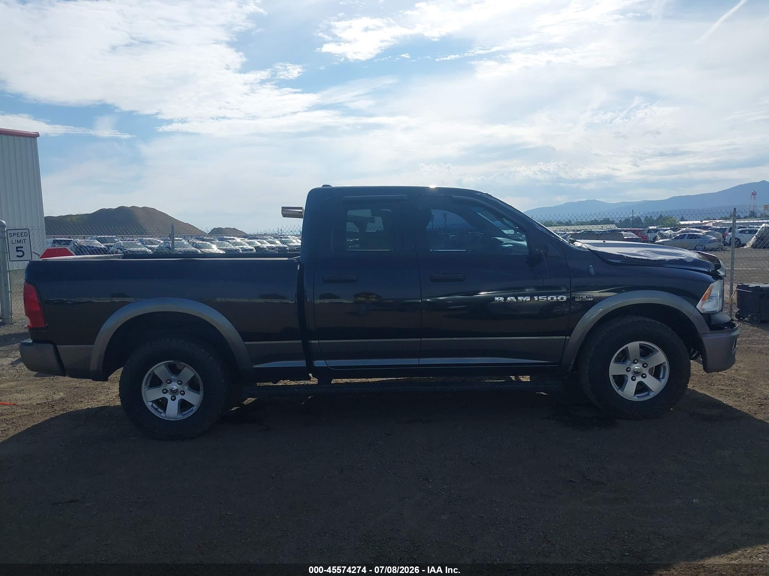 2012 Dodge Ram 1500 Slt Black vin: 1C6RD7GT1CS248651
