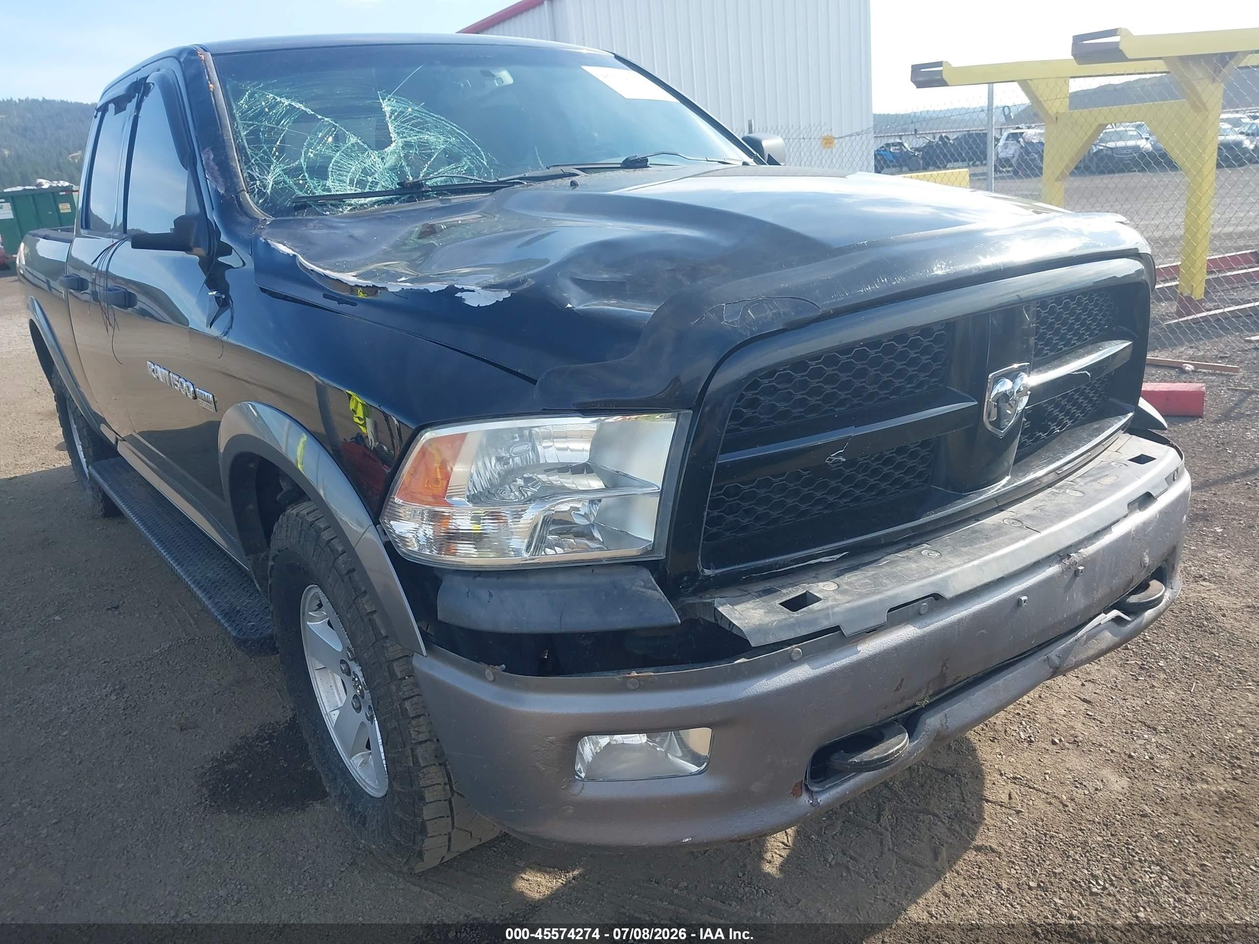 2012 Dodge Ram 1500 Slt Black vin: 1C6RD7GT1CS248651