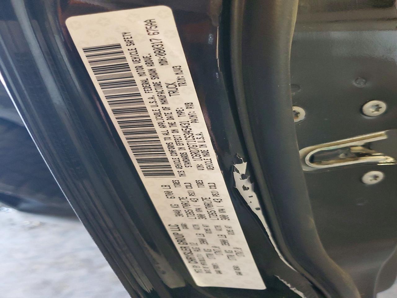 2012 Dodge Ram 1500 Slt Черный vin: 1C6RD7GT1CS345431