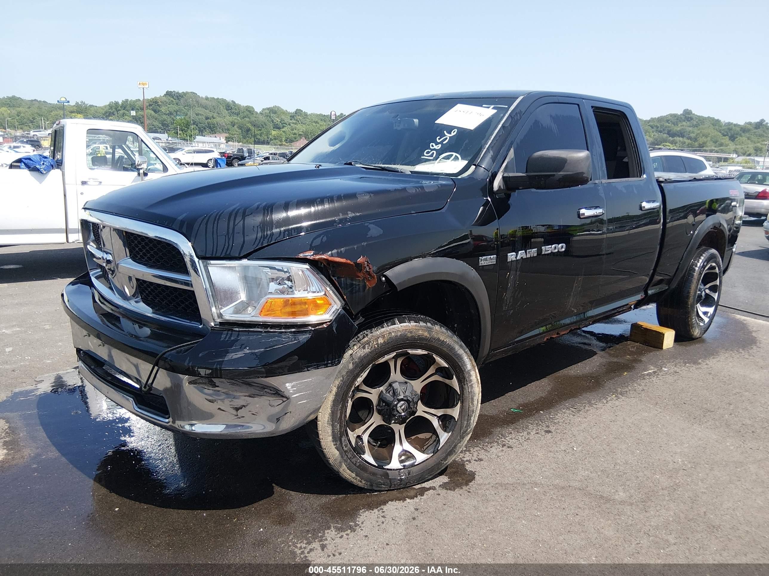 2012 Ram 1500 Slt Black vin: 1C6RD7GT2CS158568