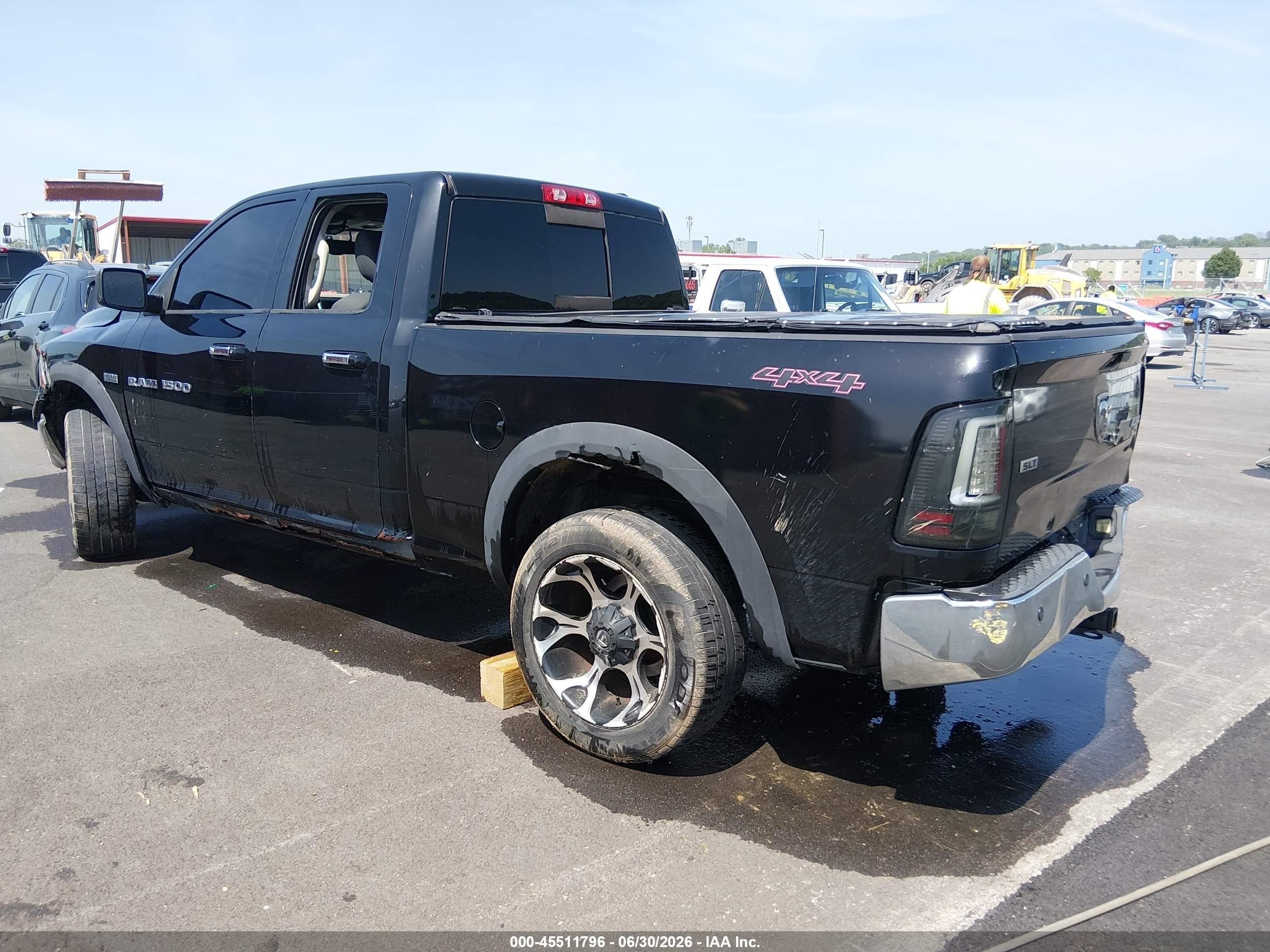 2012 Ram 1500 Slt Black vin: 1C6RD7GT2CS158568