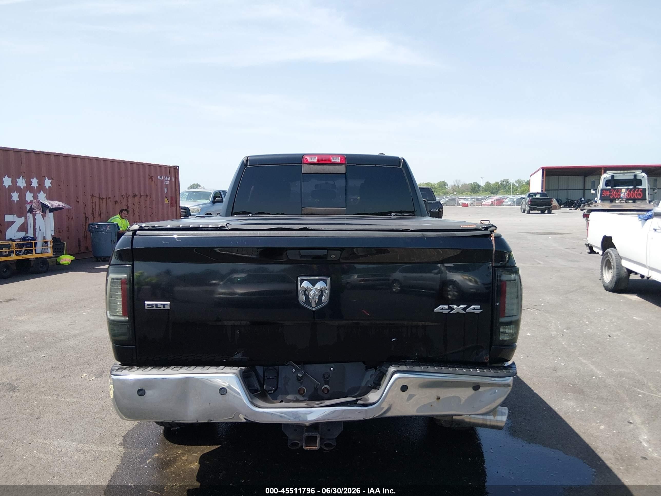 2012 Ram 1500 Slt Black vin: 1C6RD7GT2CS158568