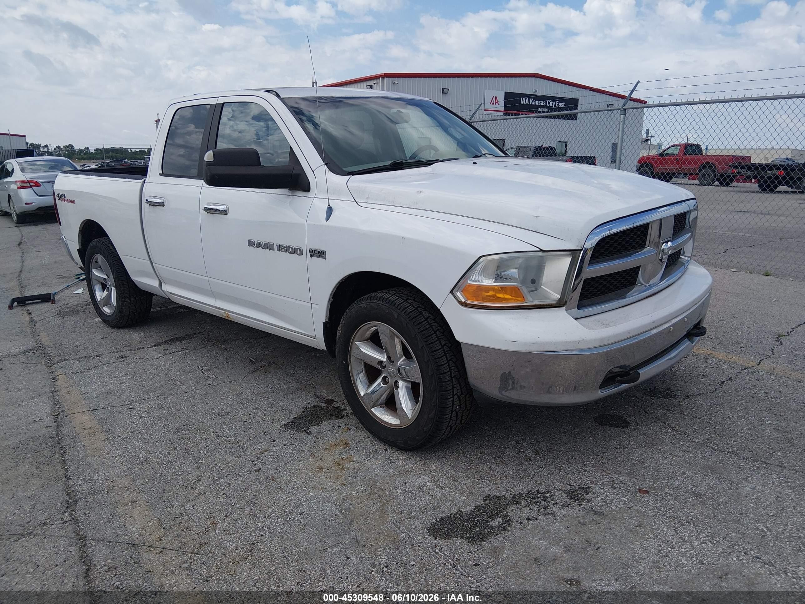 2012 Ram 1500 Slt White vin: 1C6RD7GT2CS243300