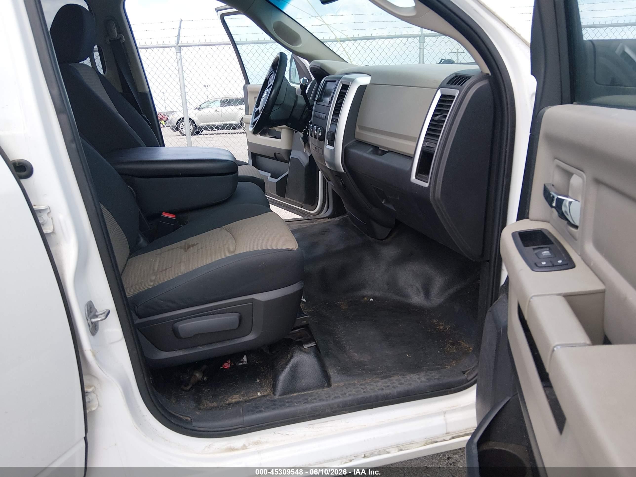 2012 Ram 1500 Slt Белый vin: 1C6RD7GT2CS243300