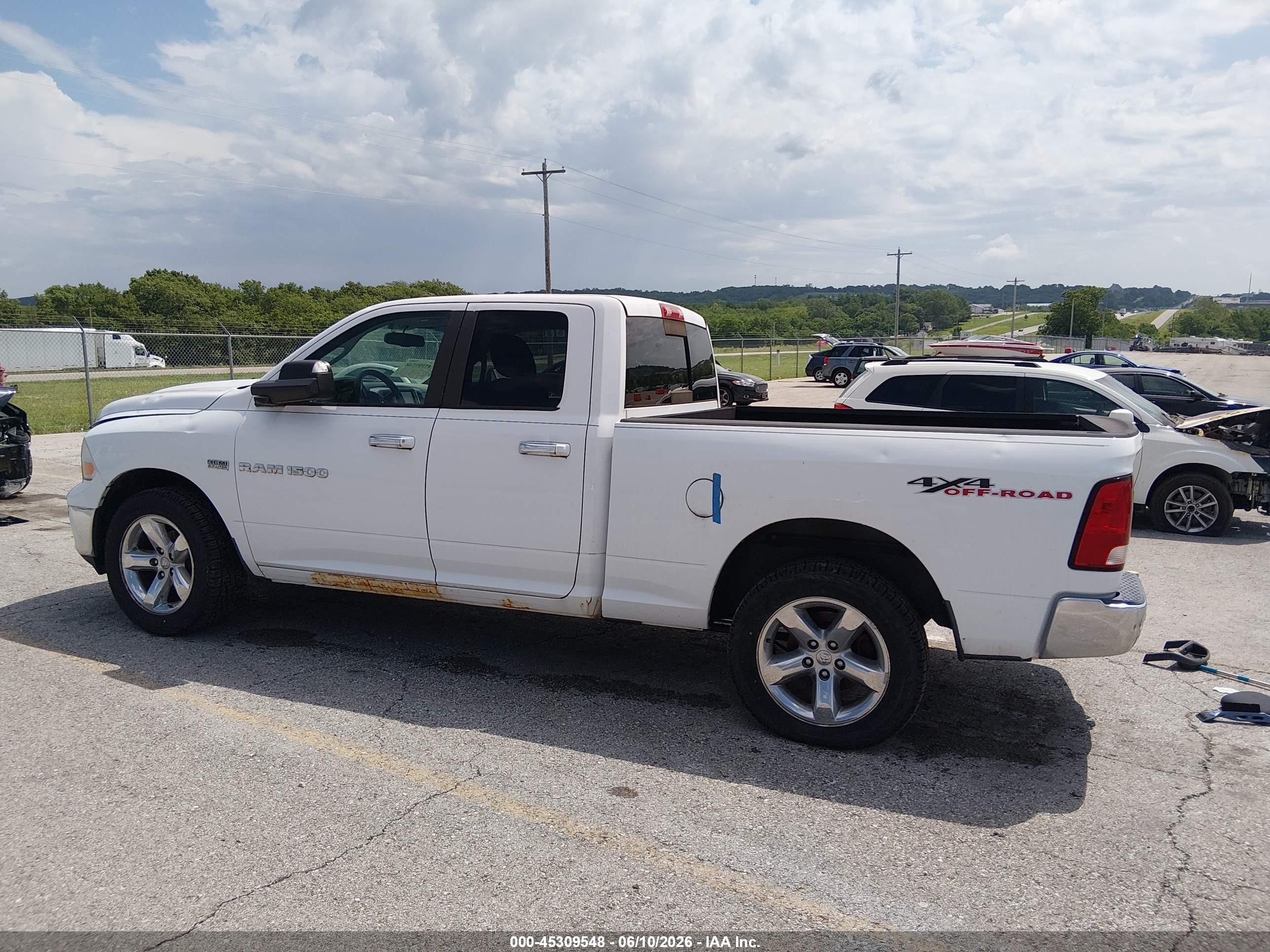 2012 Ram 1500 Slt Белый vin: 1C6RD7GT2CS243300