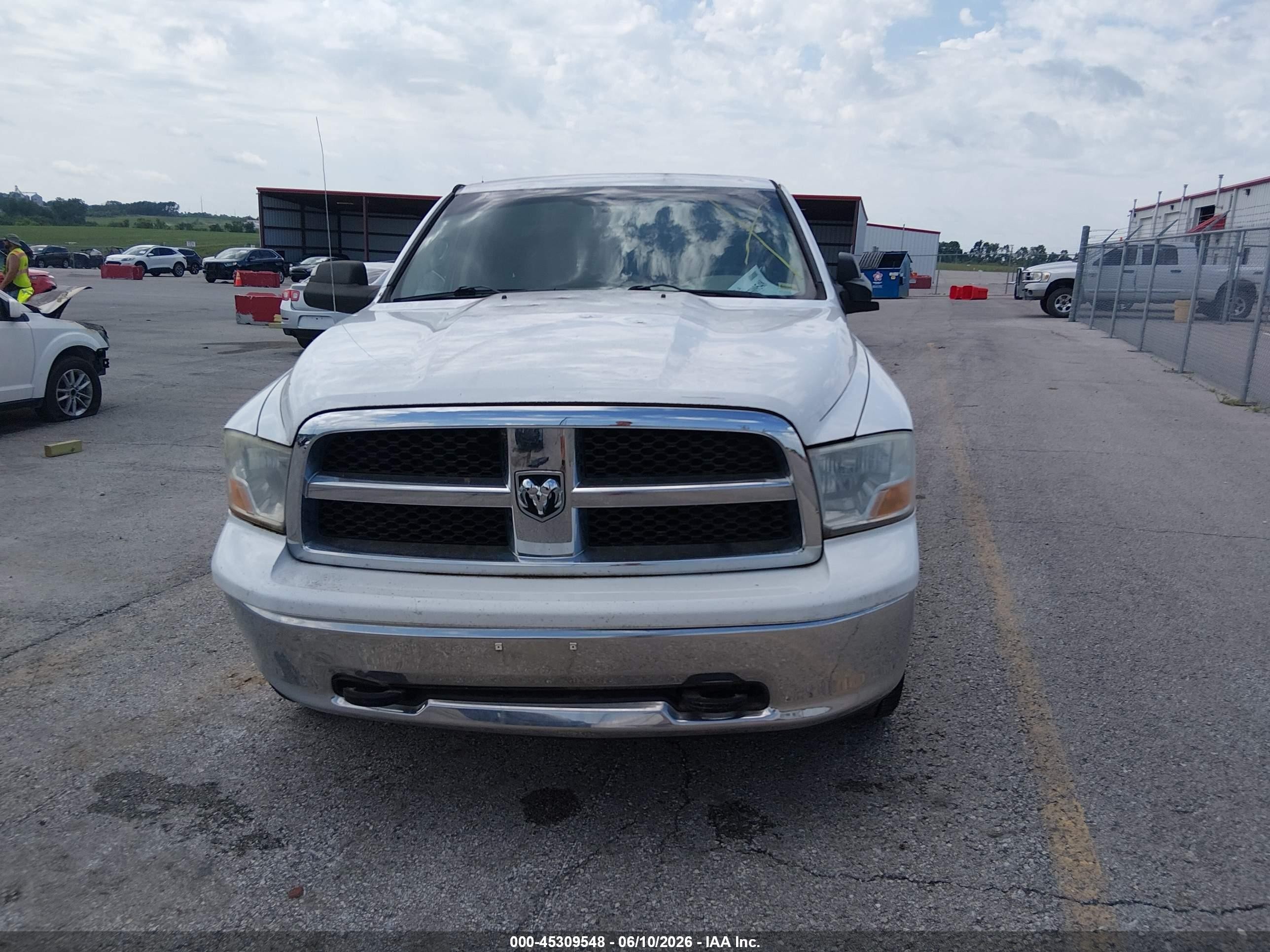 2012 Ram 1500 Slt Белый vin: 1C6RD7GT2CS243300