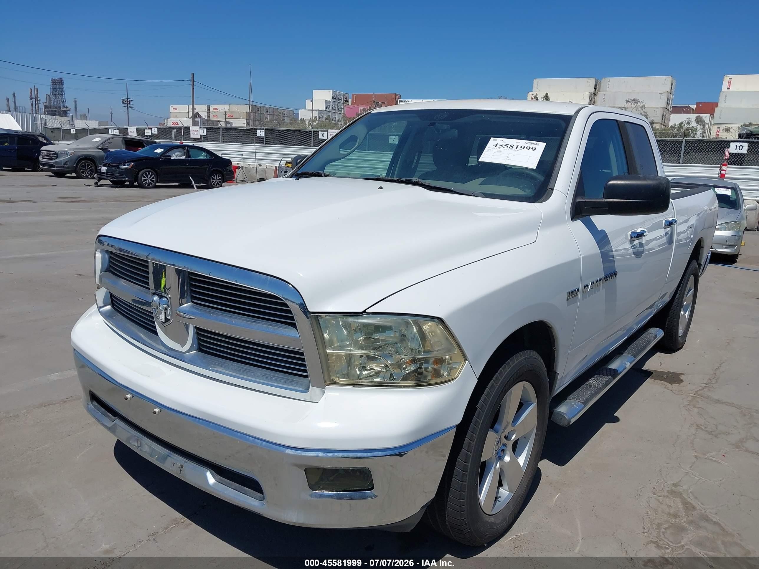 2012 Ram 1500 Big Horn Белый vin: 1C6RD7GT5CS124608