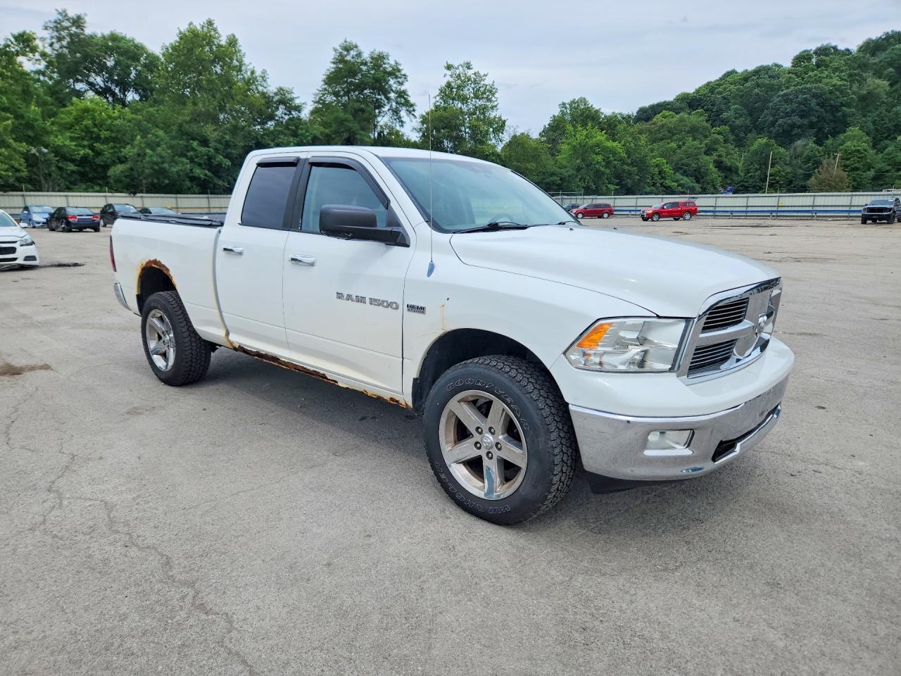 2012 Dodge Ram 1500 Slt White vin: 1C6RD7GT5CS272502