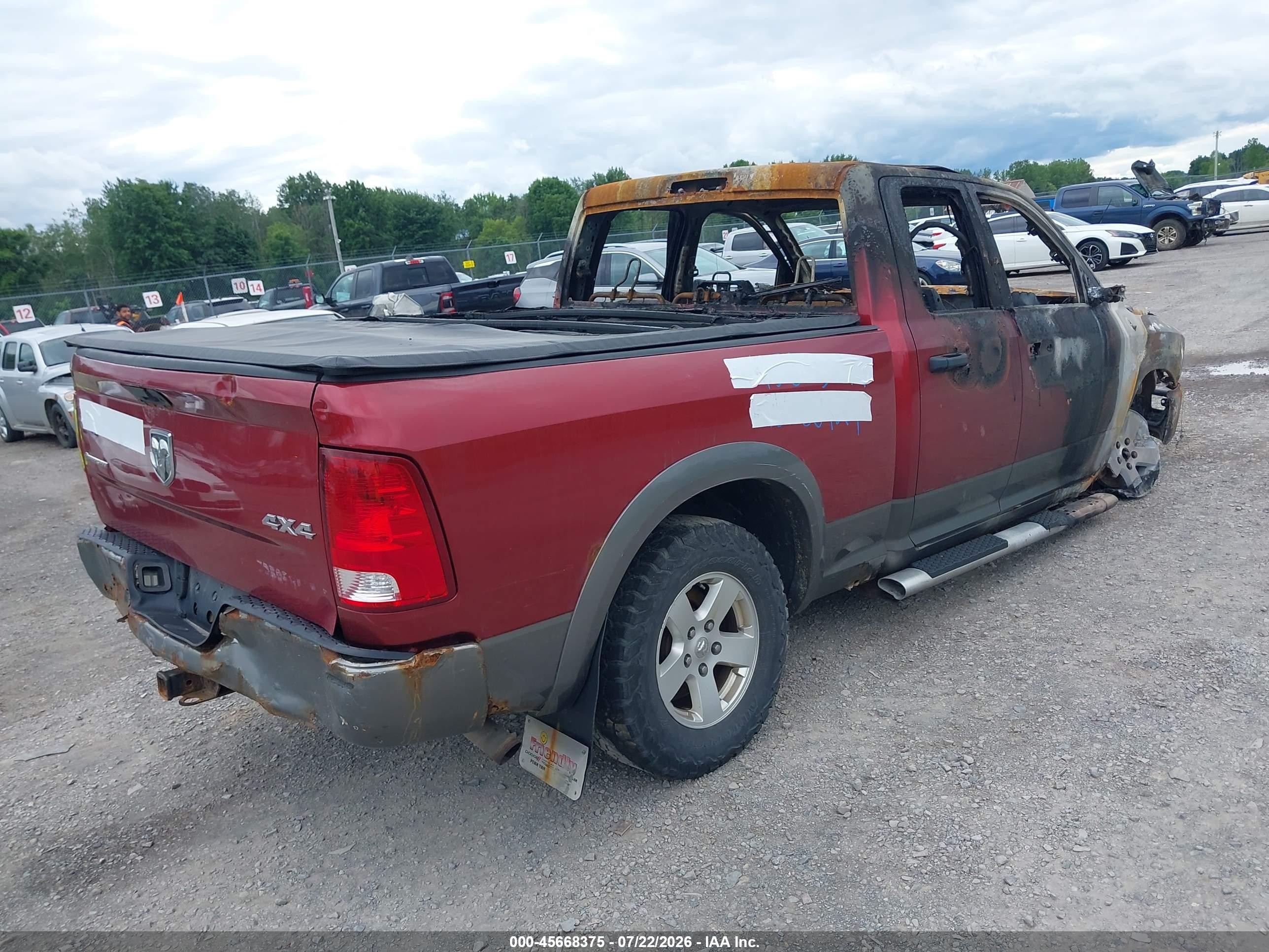 2012 Dodge Ram 1500 Slt Красный vin: 1C6RD7GT6CS118977