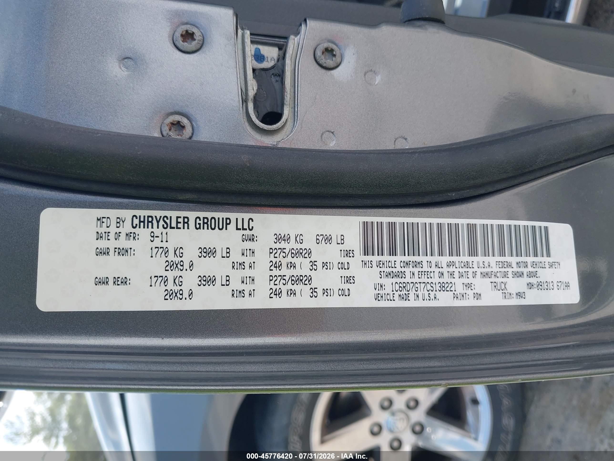 2012 Ram 1500 Big Horn Gray vin: 1C6RD7GT7CS138221