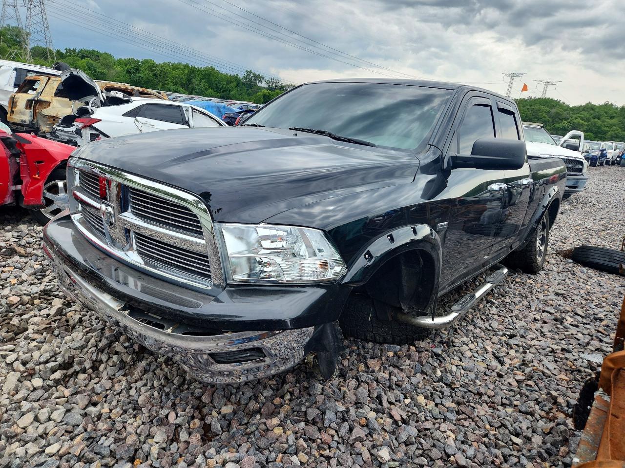 2012 Dodge Ram 1500 Slt Black vin: 1C6RD7GT7CS184437