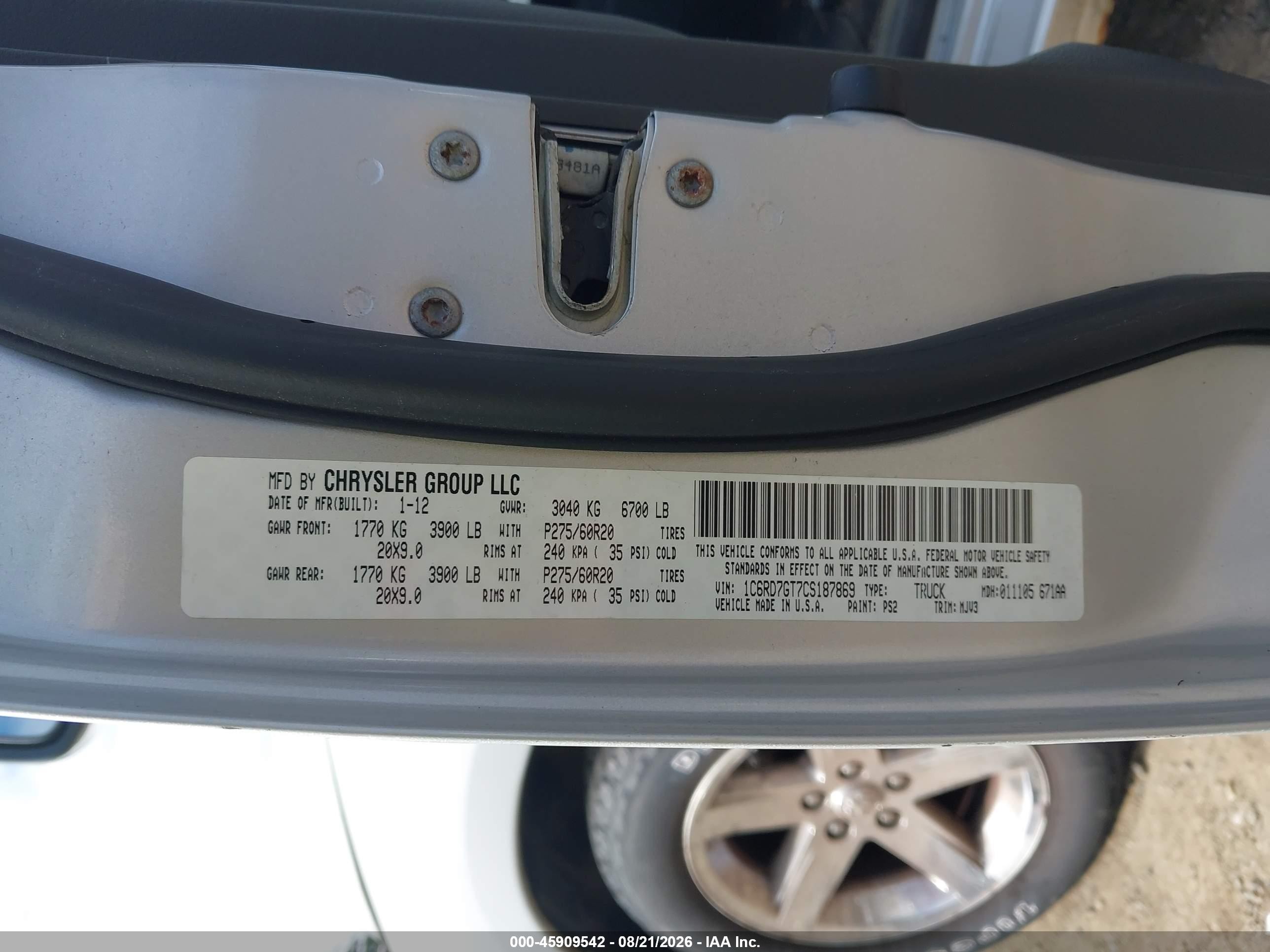 2012 Ram 1500 Big Horn Gray vin: 1C6RD7GT7CS187869