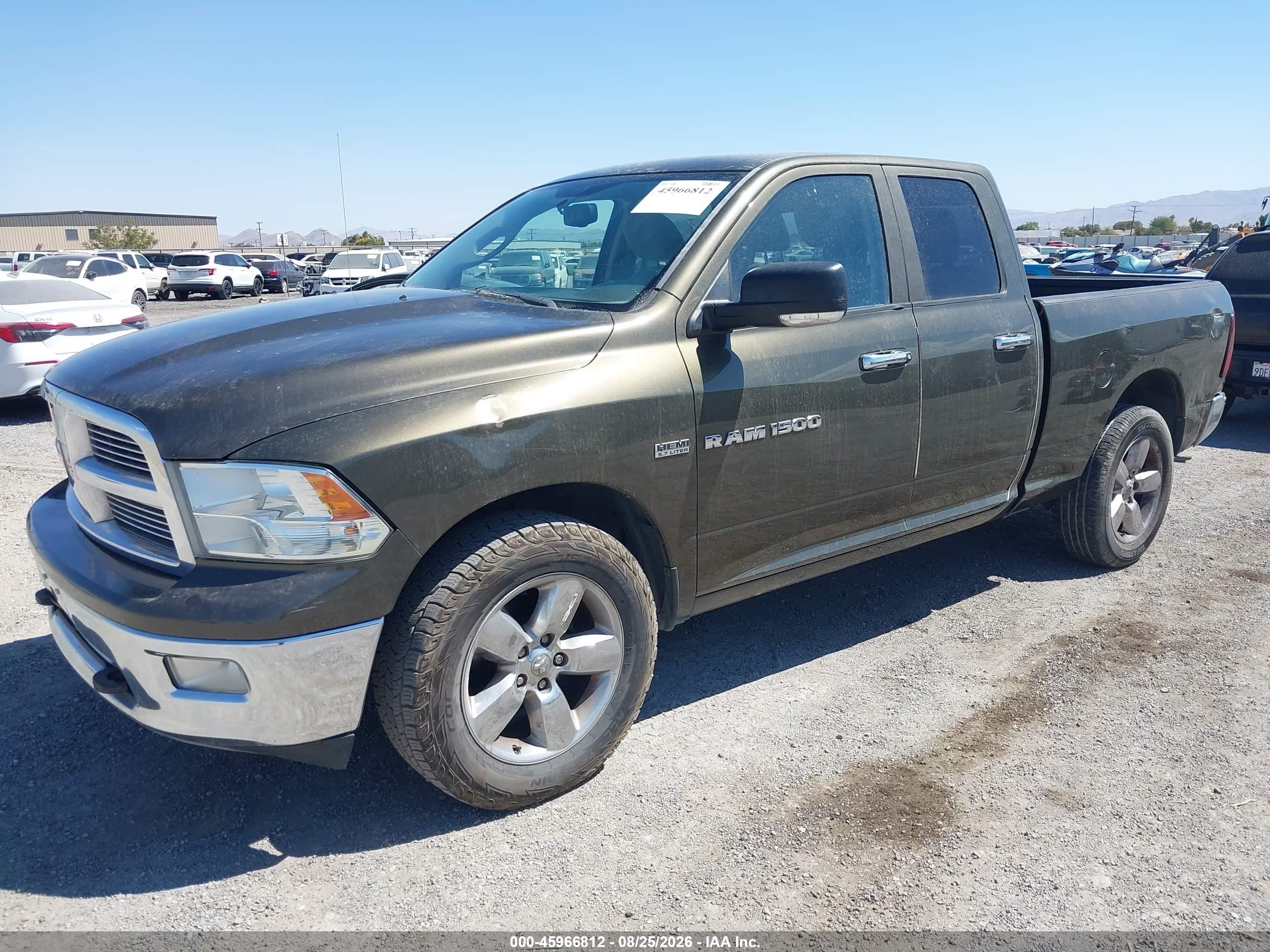 2012 Ram 1500 Big Horn Green vin: 1C6RD7GT7CS329038