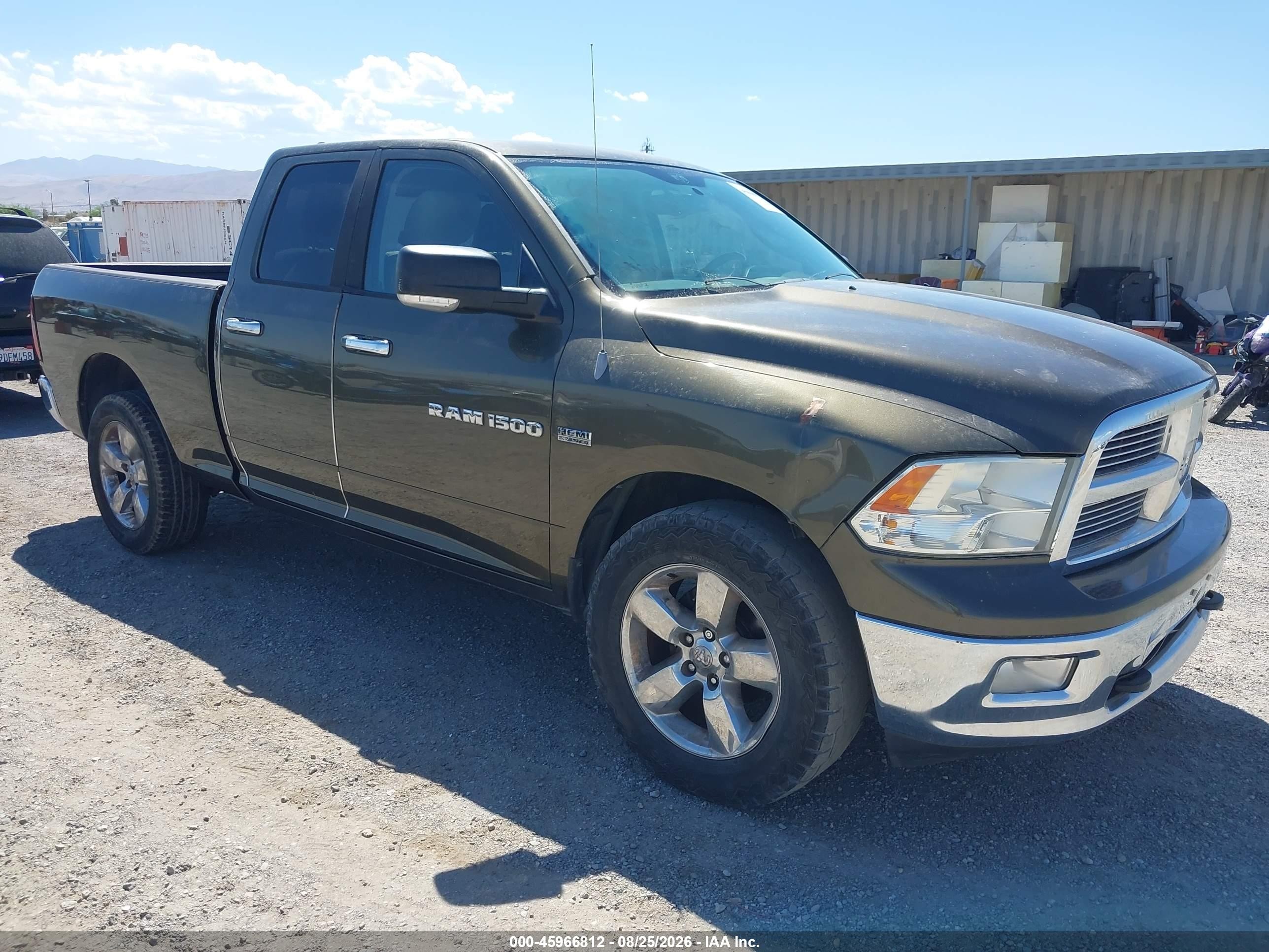 2012 Ram 1500 Big Horn Green vin: 1C6RD7GT7CS329038