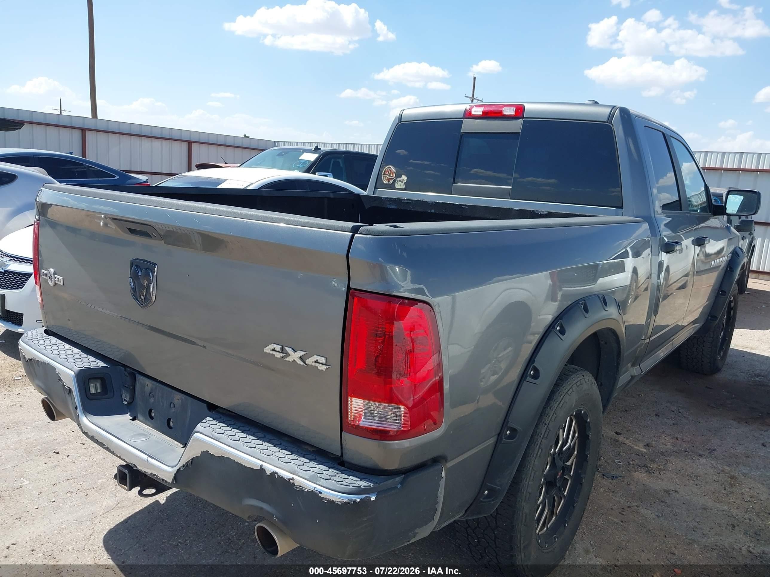 2012 Ram 1500 Lone Star Gray vin: 1C6RD7GT8CS122206