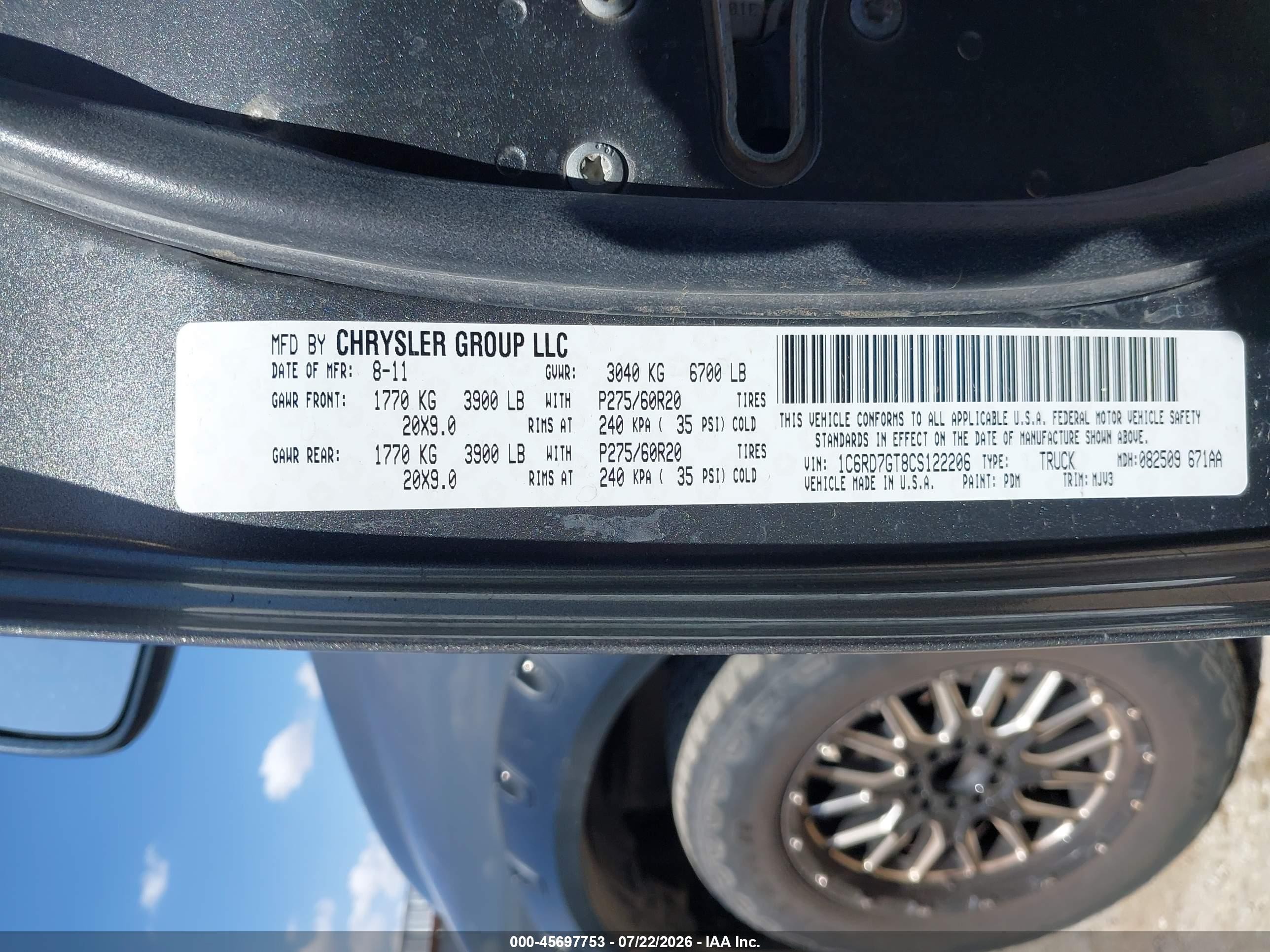 2012 Ram 1500 Lone Star Gray vin: 1C6RD7GT8CS122206