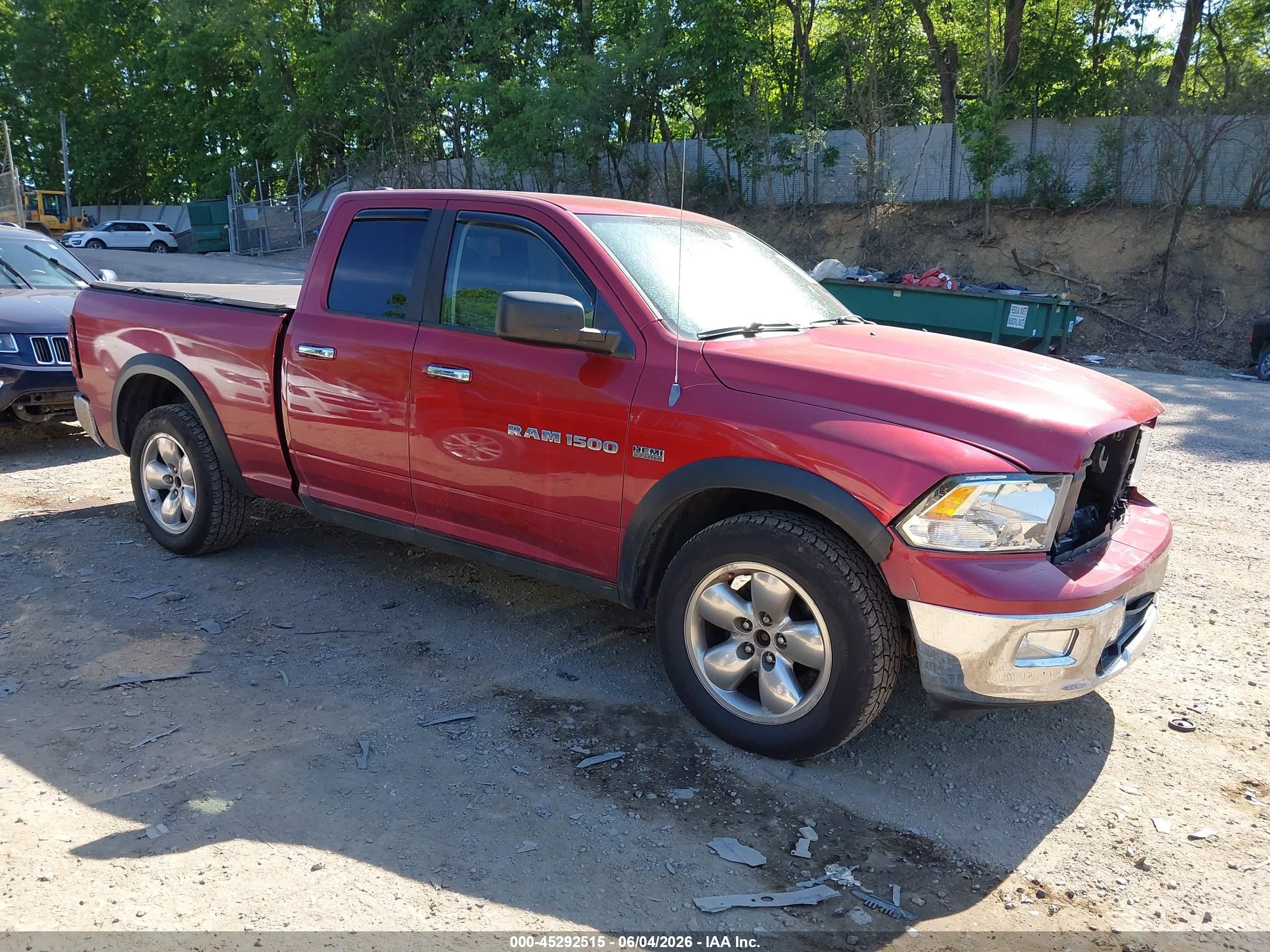 2012 Ram 1500 Slt Maroon vin: 1C6RD7GT8CS124747