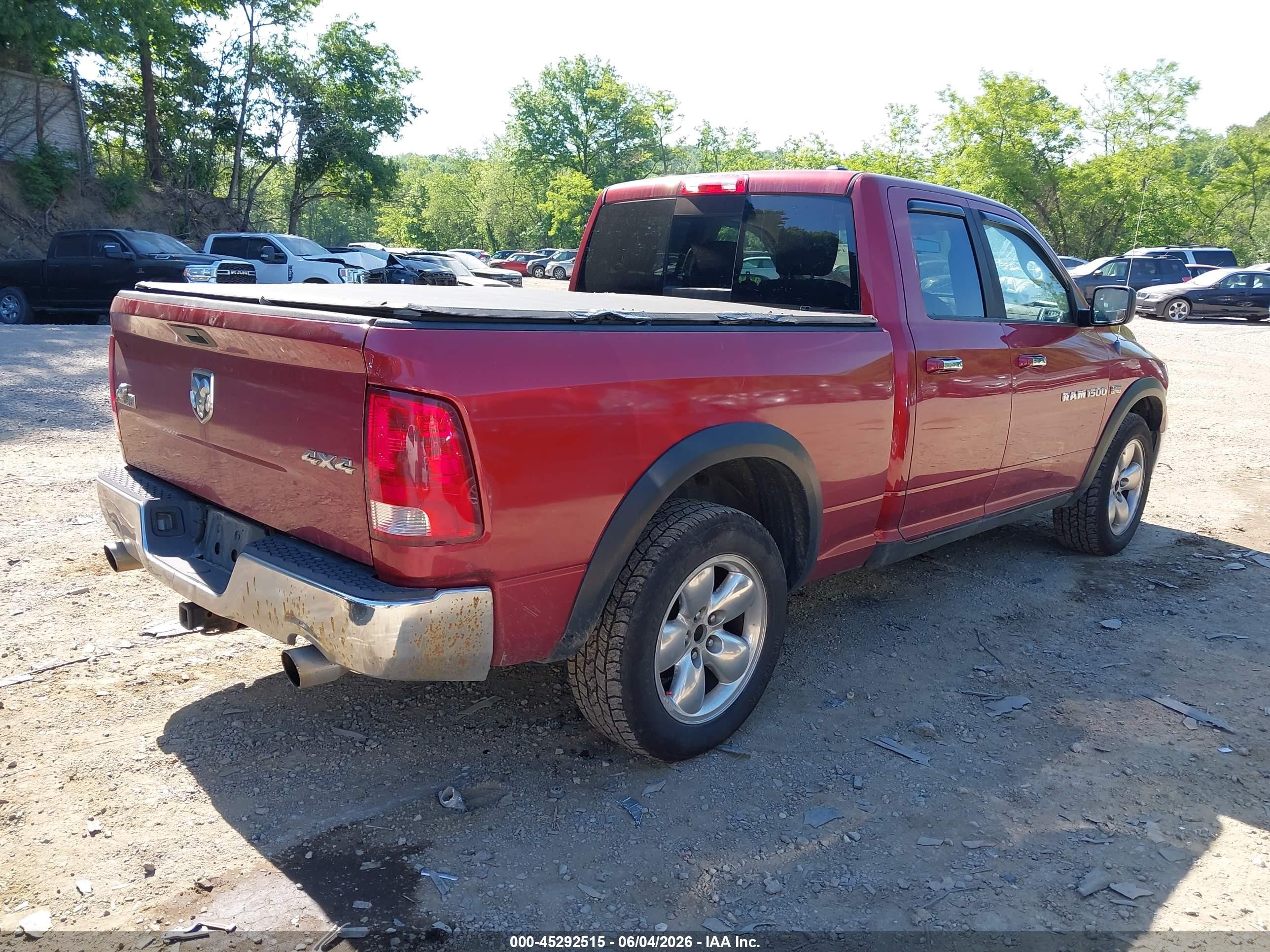 2012 Ram 1500 Slt Maroon vin: 1C6RD7GT8CS124747