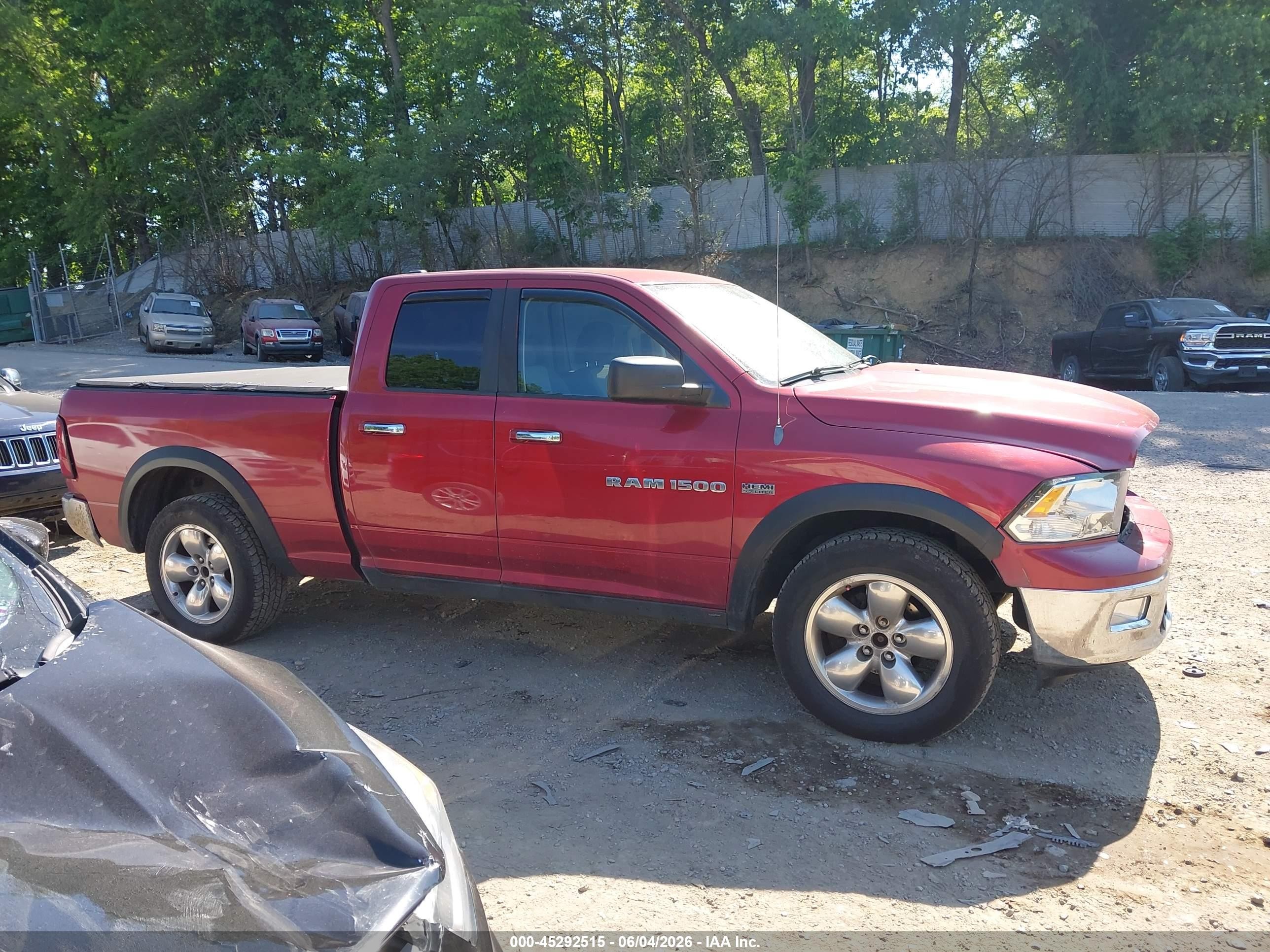 2012 Ram 1500 Slt Maroon vin: 1C6RD7GT8CS124747