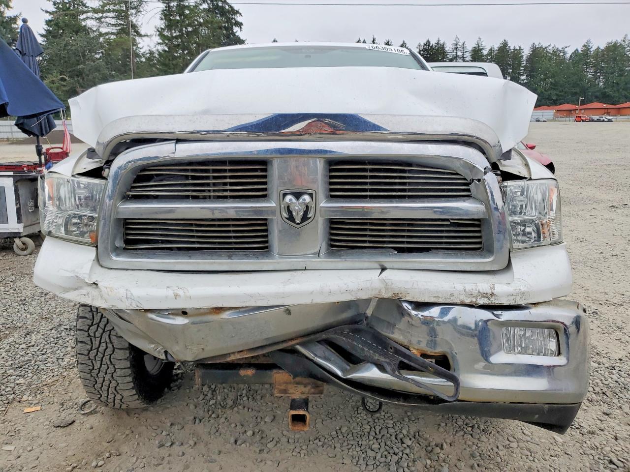 2012 Dodge Ram 1500 Slt White vin: 1C6RD7GT8CS132069