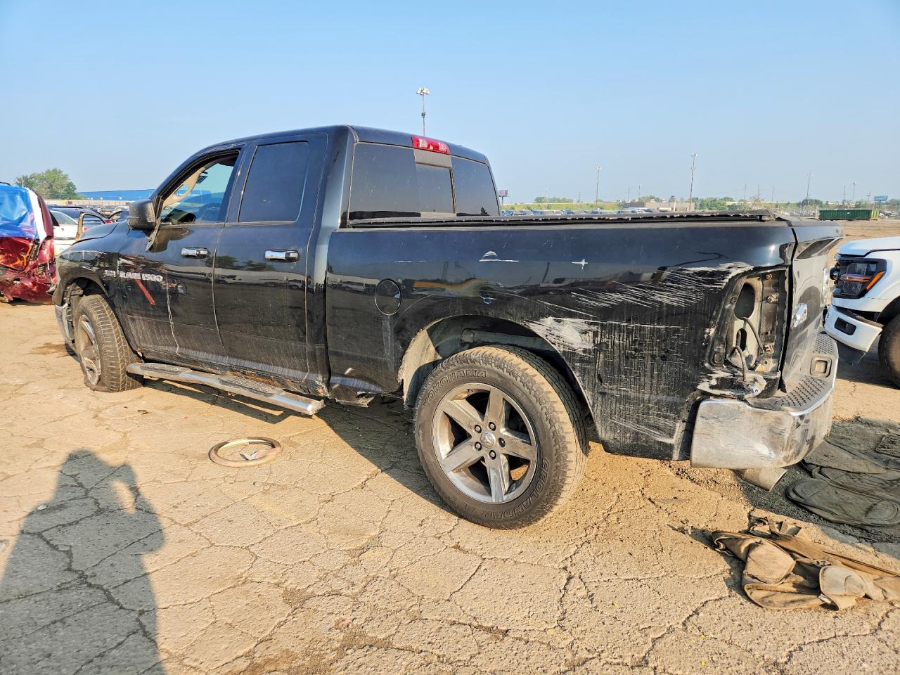 2012 Dodge Ram 1500 Slt Black vin: 1C6RD7GT8CS229708