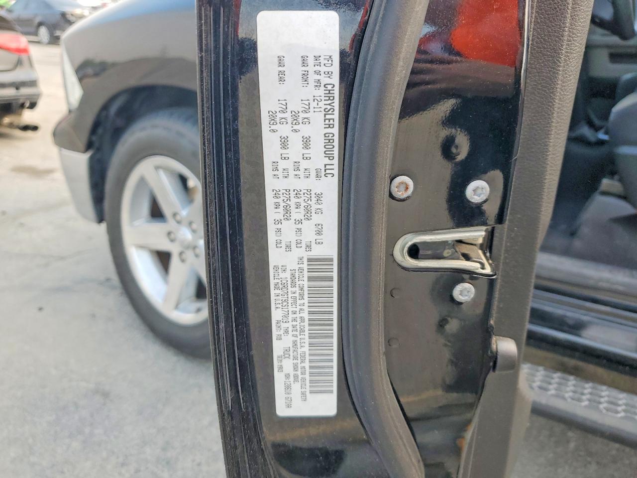 2012 Dodge Ram 1500 Slt Black vin: 1C6RD7GT9CS177019