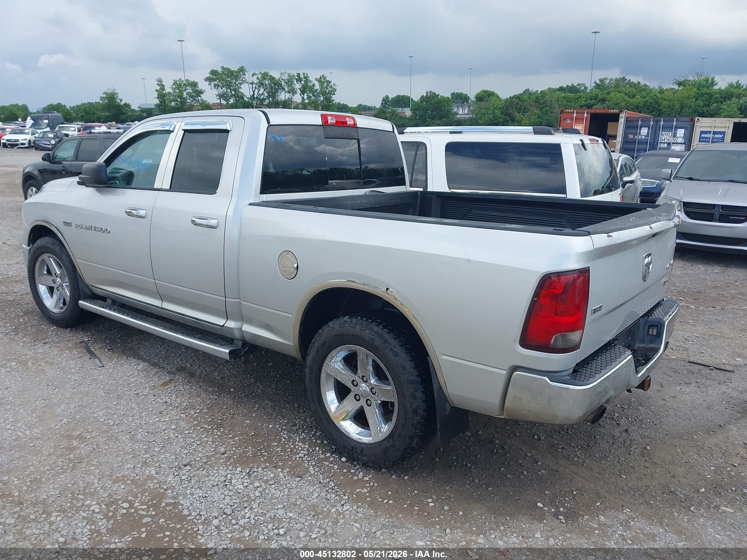 2012 Ram 1500 Slt Silver vin: 1C6RD7GT9CS249708