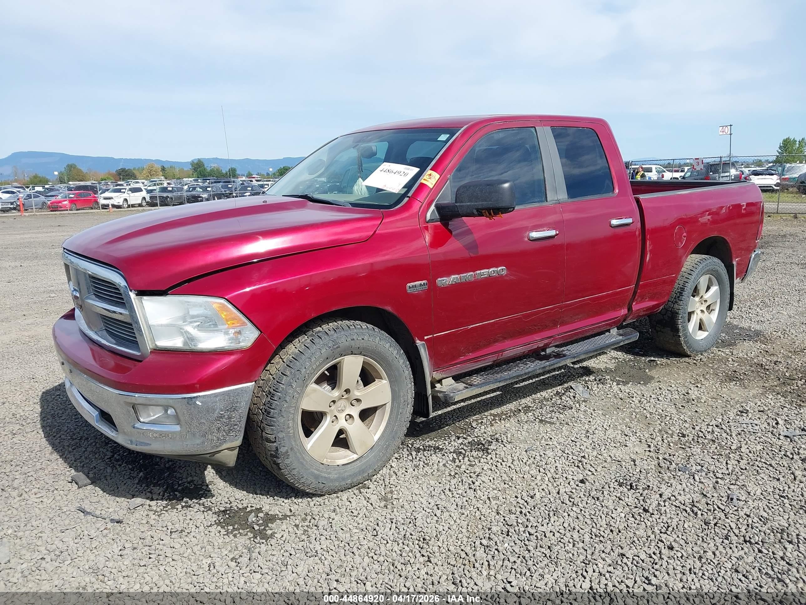 2012 Ram 1500 Slt Red vin: 1C6RD7GTXCS156163