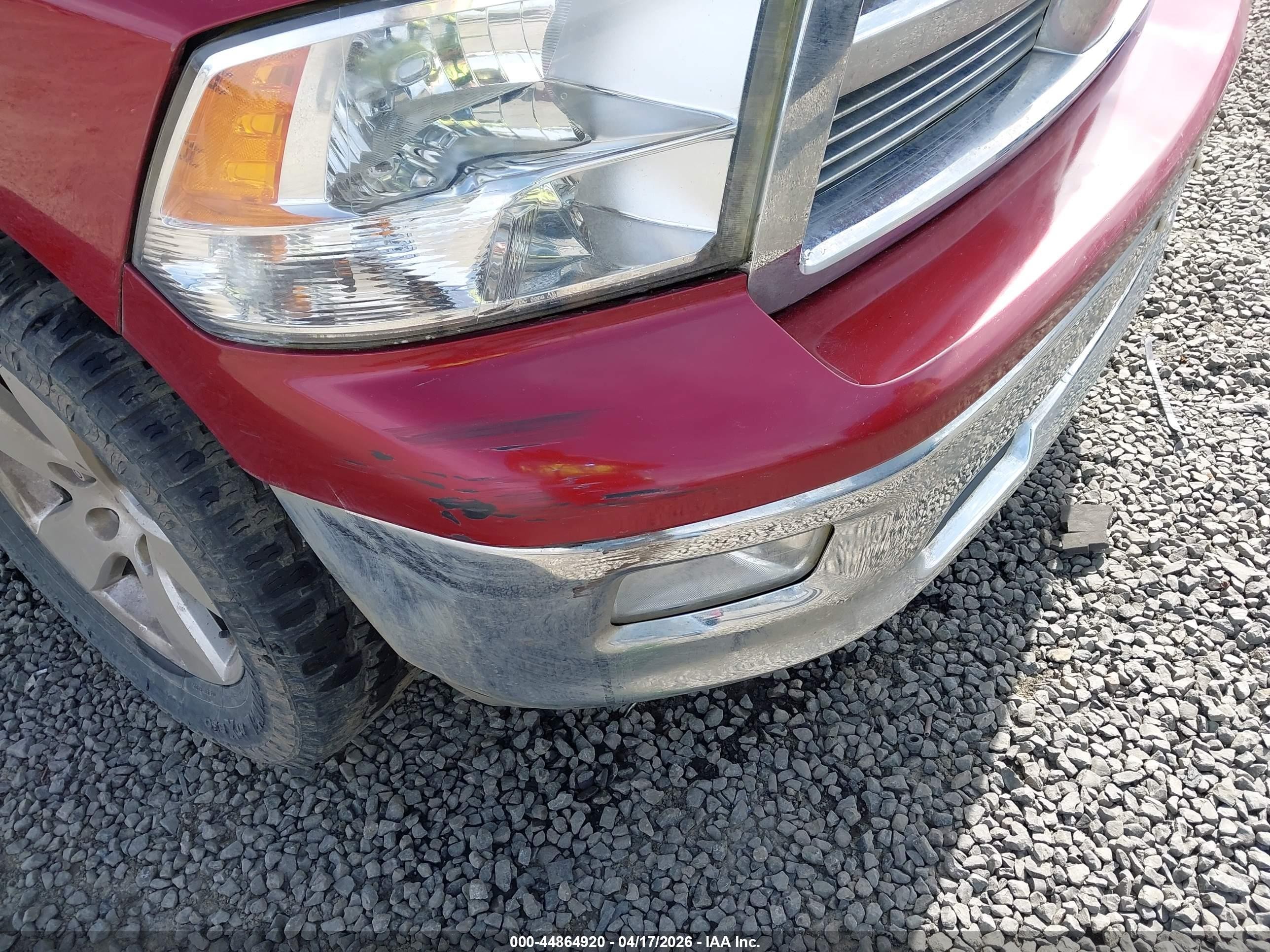 2012 Ram 1500 Slt Red vin: 1C6RD7GTXCS156163