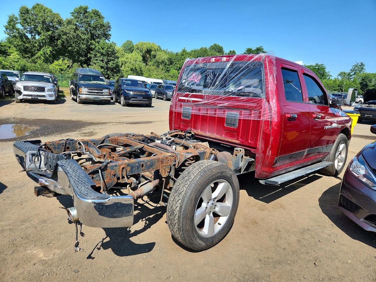 2012 Dodge Ram 1500 Slt Бордовый vin: 1C6RD7GTXCS180575