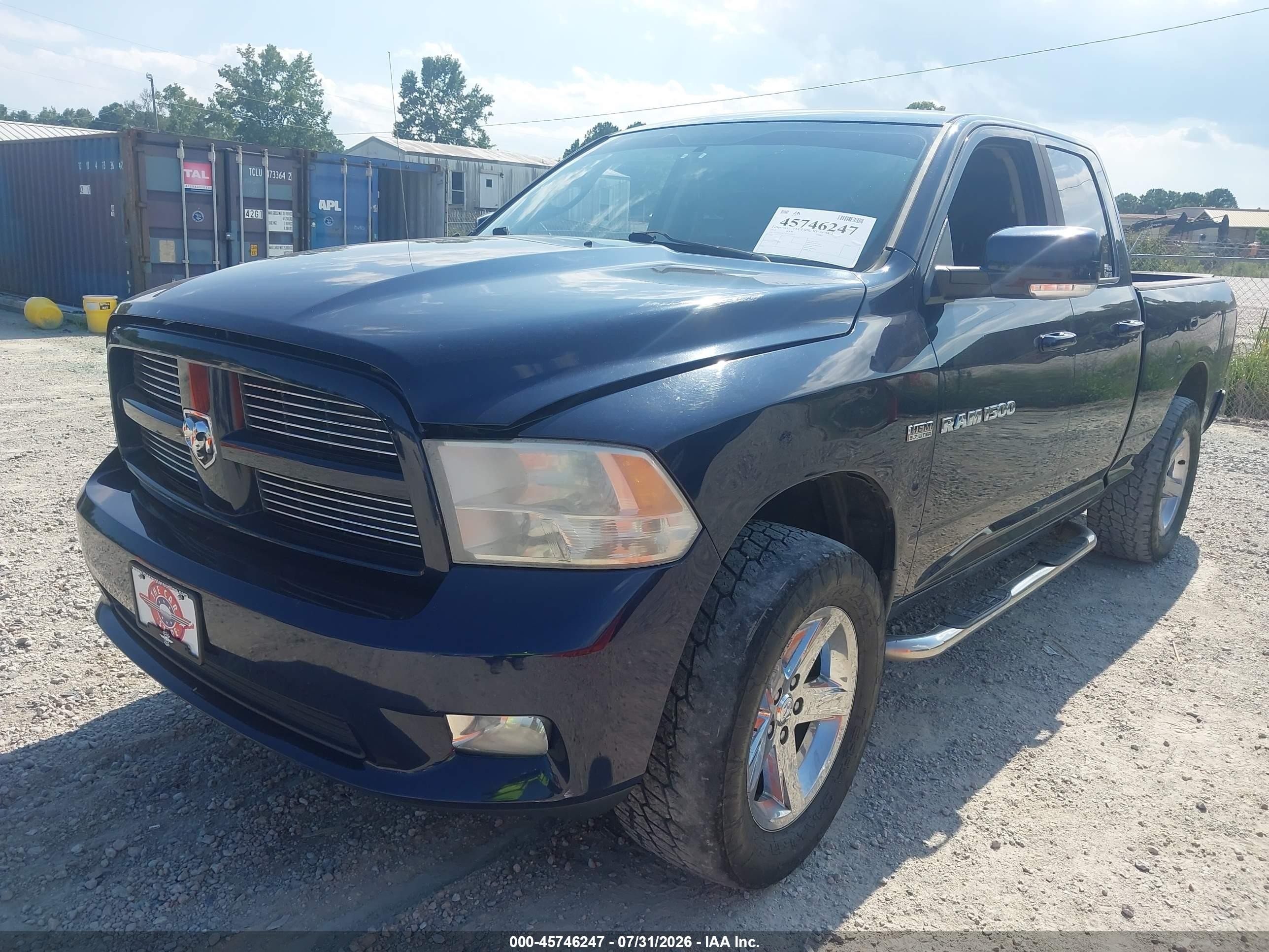 2012 Ram 1500 Sport Black vin: 1C6RD7HT3CS154429
