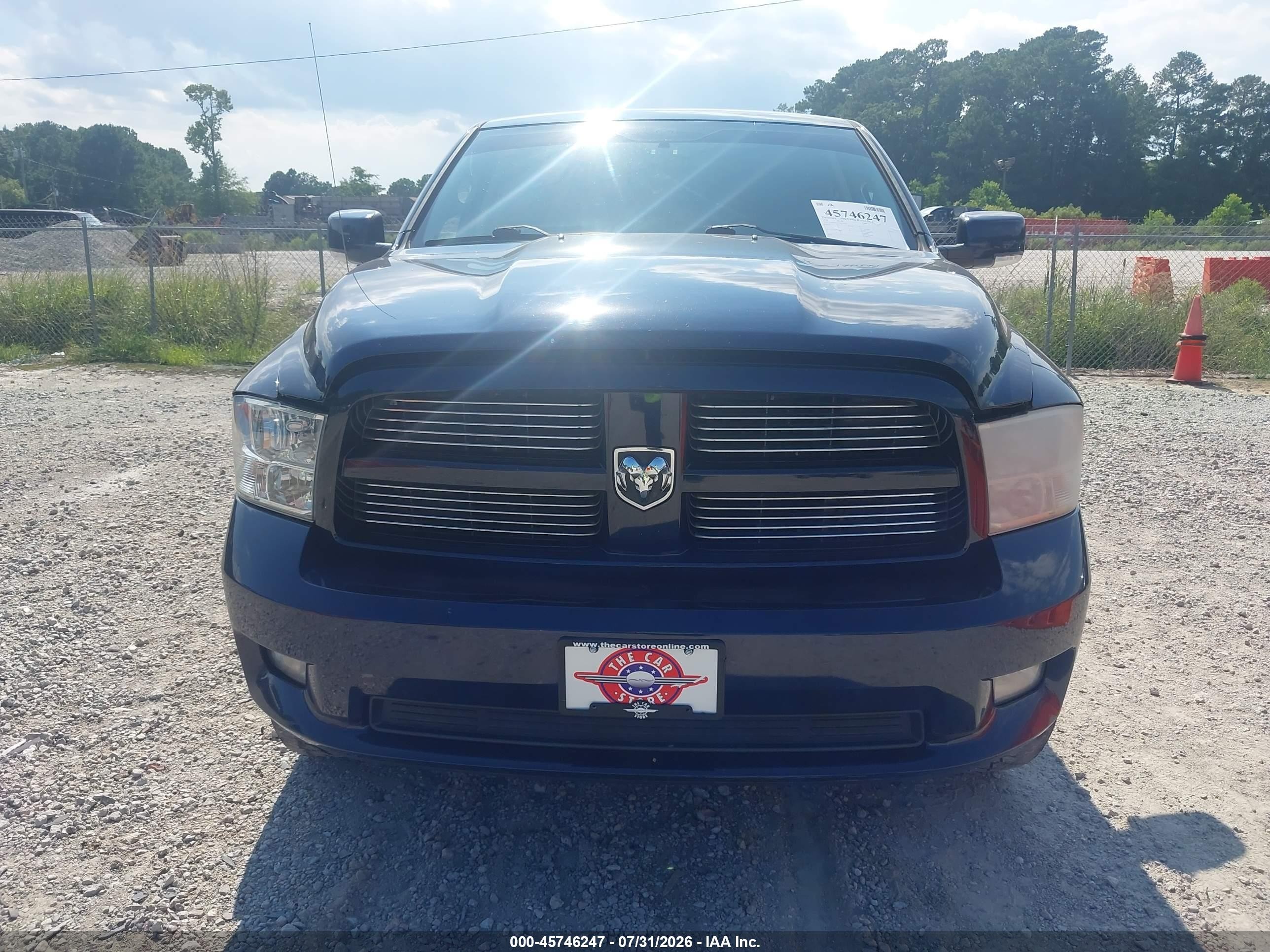 2012 Ram 1500 Sport Black vin: 1C6RD7HT3CS154429
