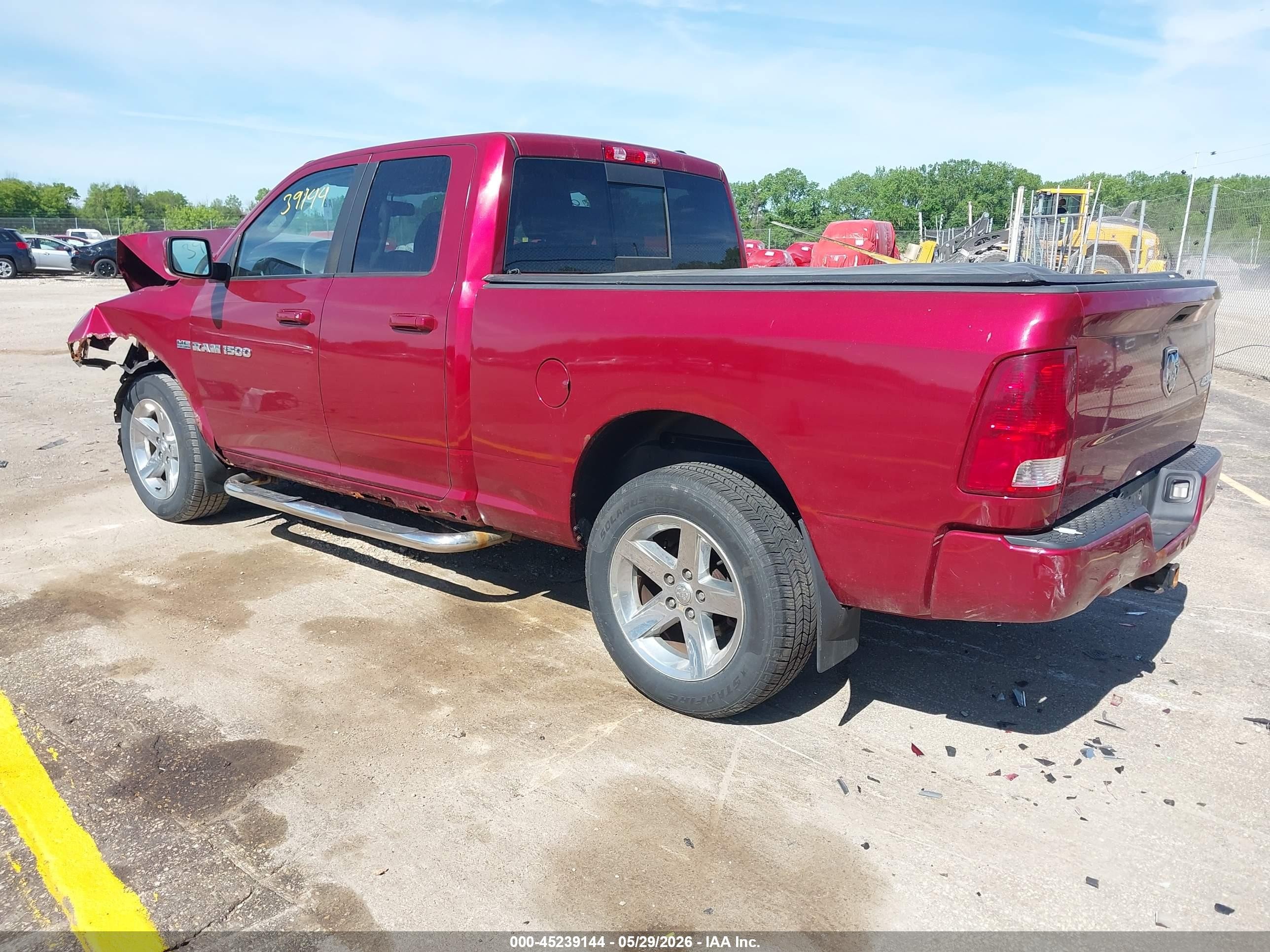 2012 Ram 1500 Sport Burgundy vin: 1C6RD7HT4CS114876