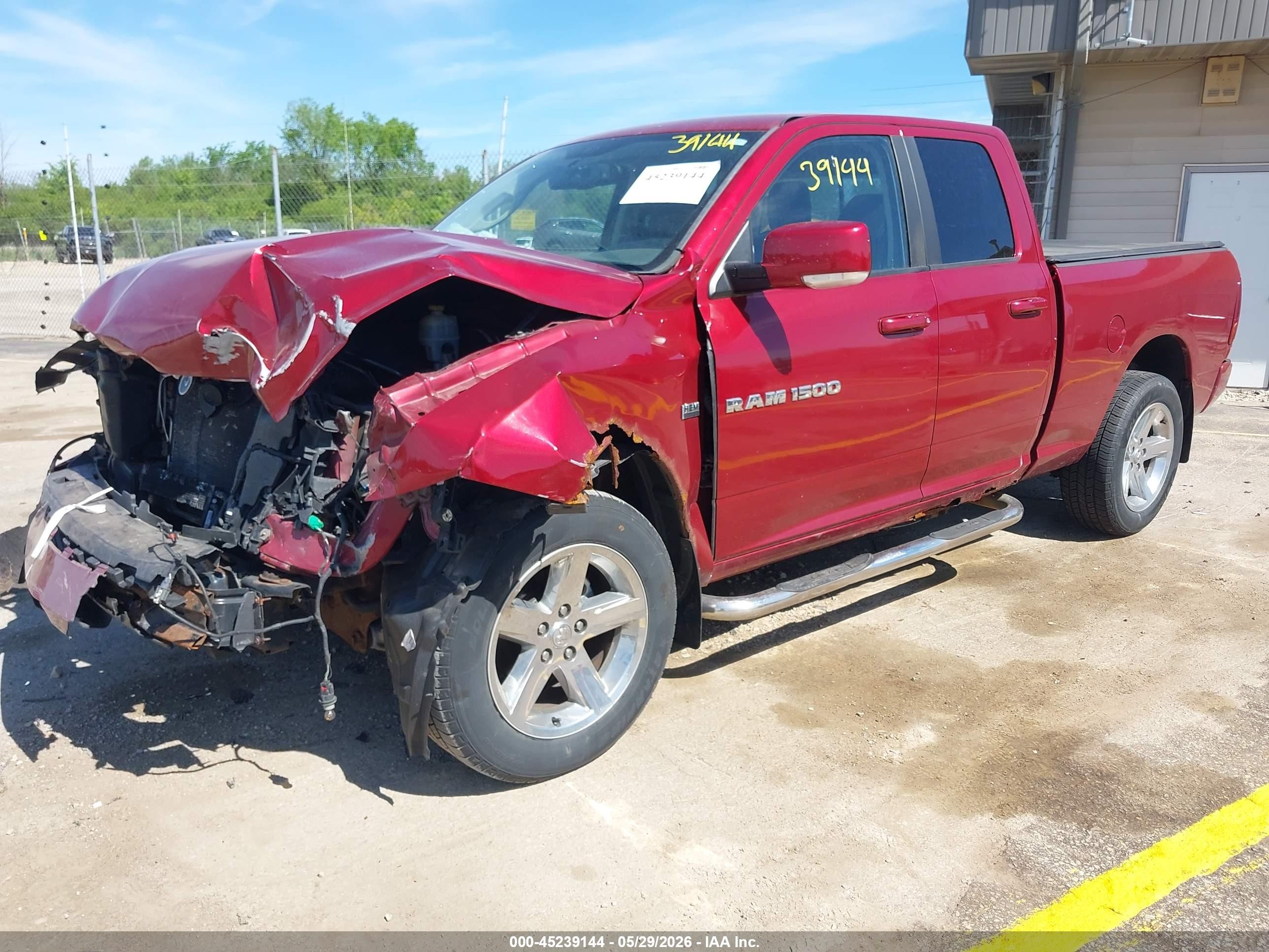 2012 Ram 1500 Sport Burgundy vin: 1C6RD7HT4CS114876