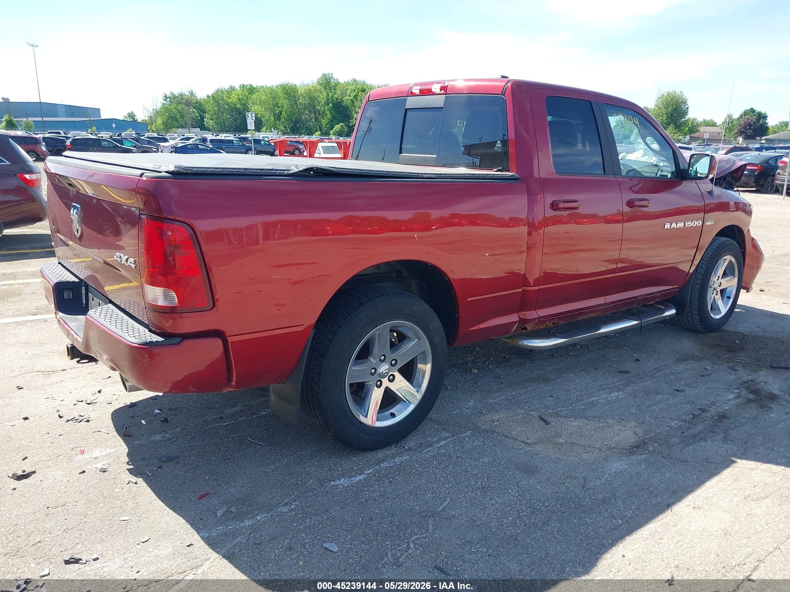 2012 Ram 1500 Sport Burgundy vin: 1C6RD7HT4CS114876