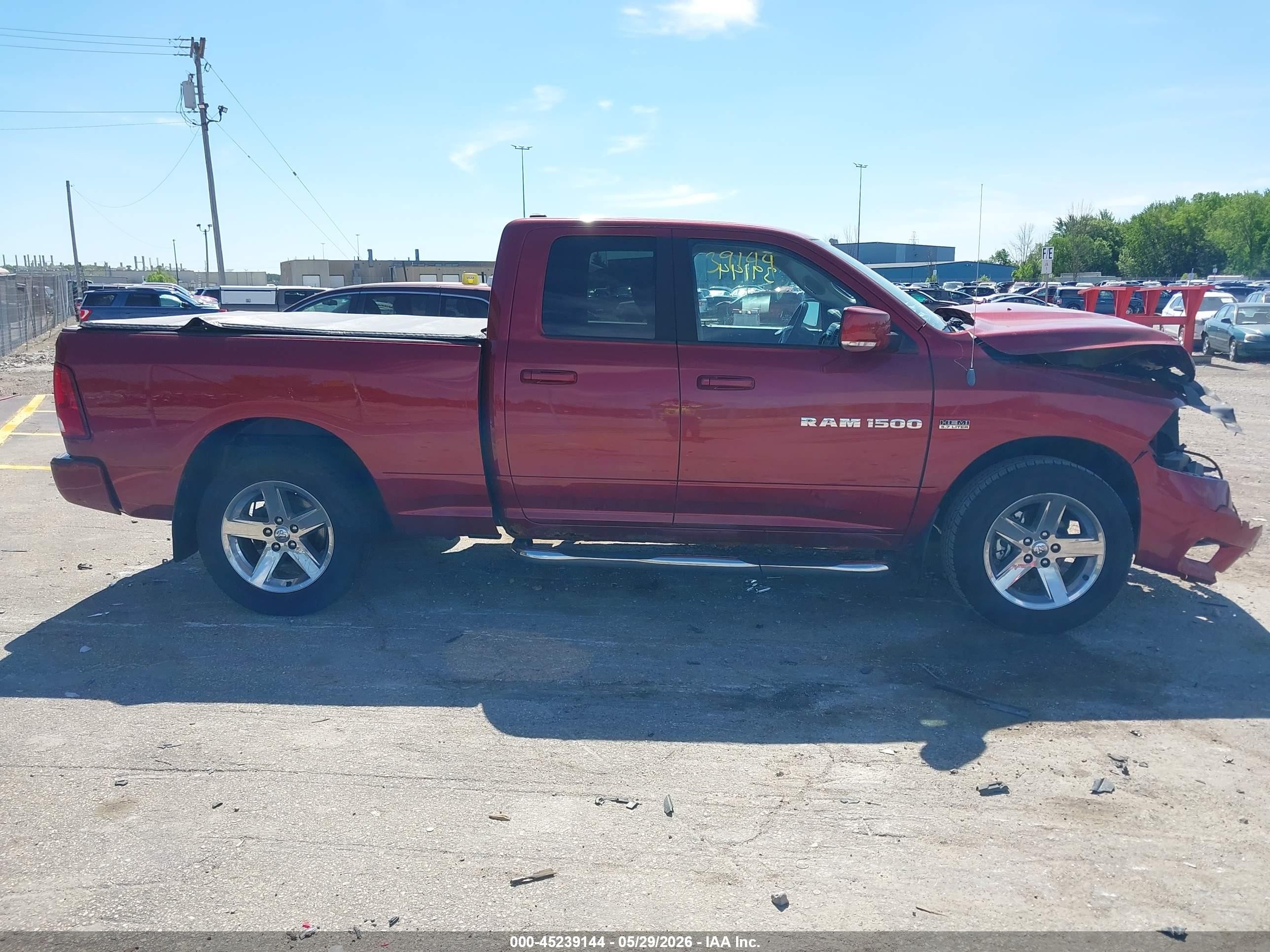 2012 Ram 1500 Sport Burgundy vin: 1C6RD7HT4CS114876
