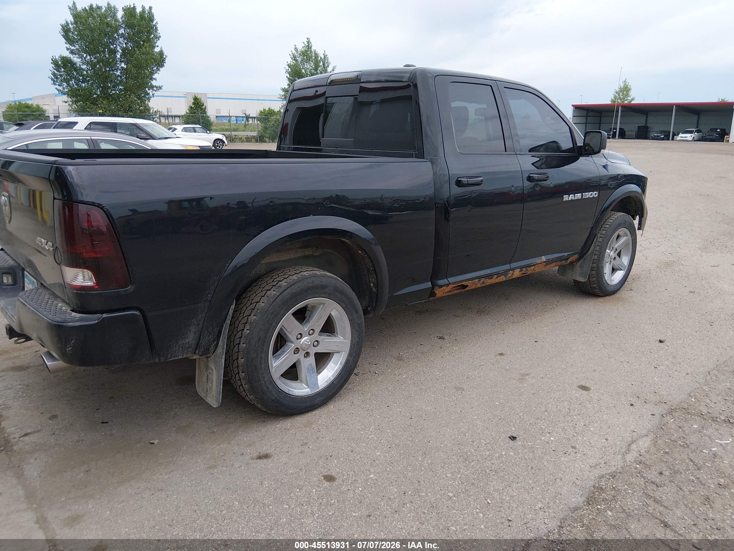 2012 Ram 1500 Sport Black vin: 1C6RD7HT5CS151838