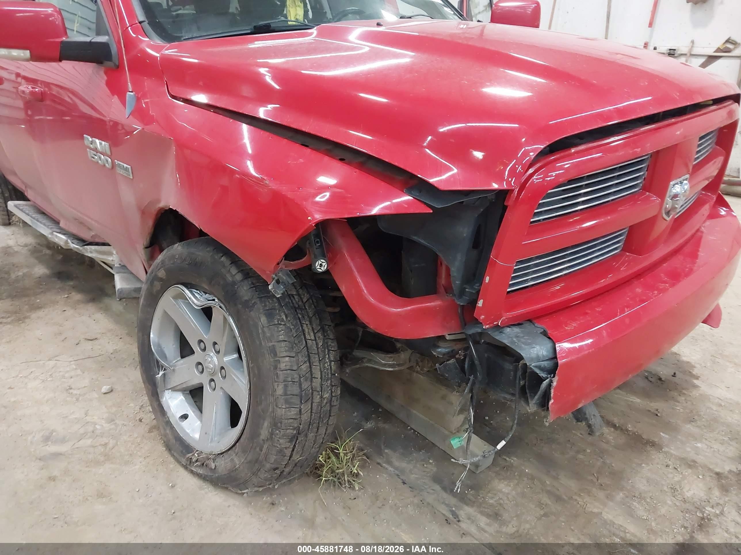 2012 Ram 1500 Sport Red vin: 1C6RD7HT8CS114346